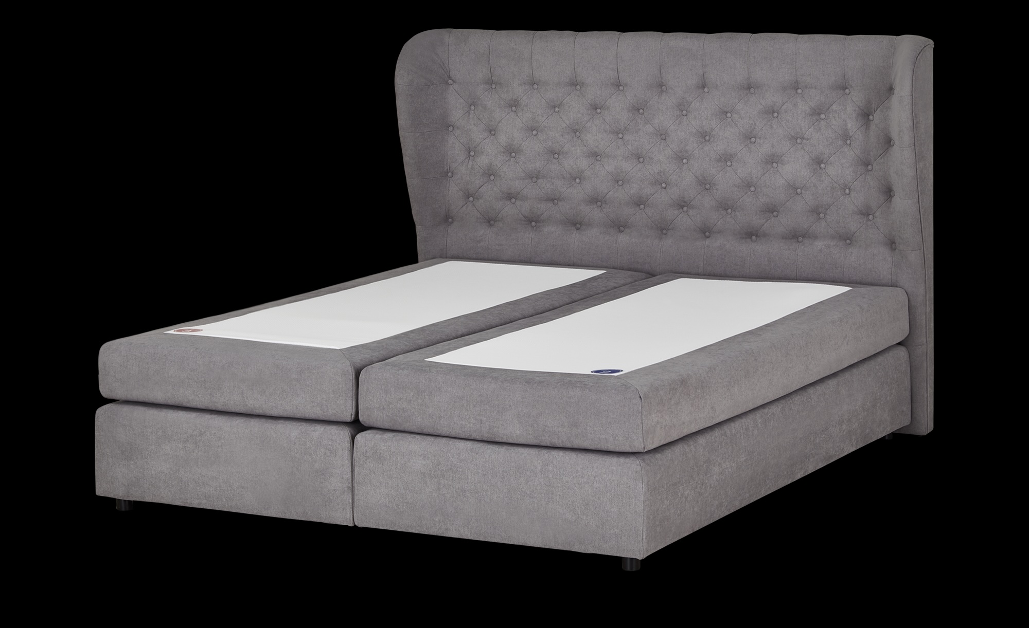 Versal 180 Boxspringbett Silber