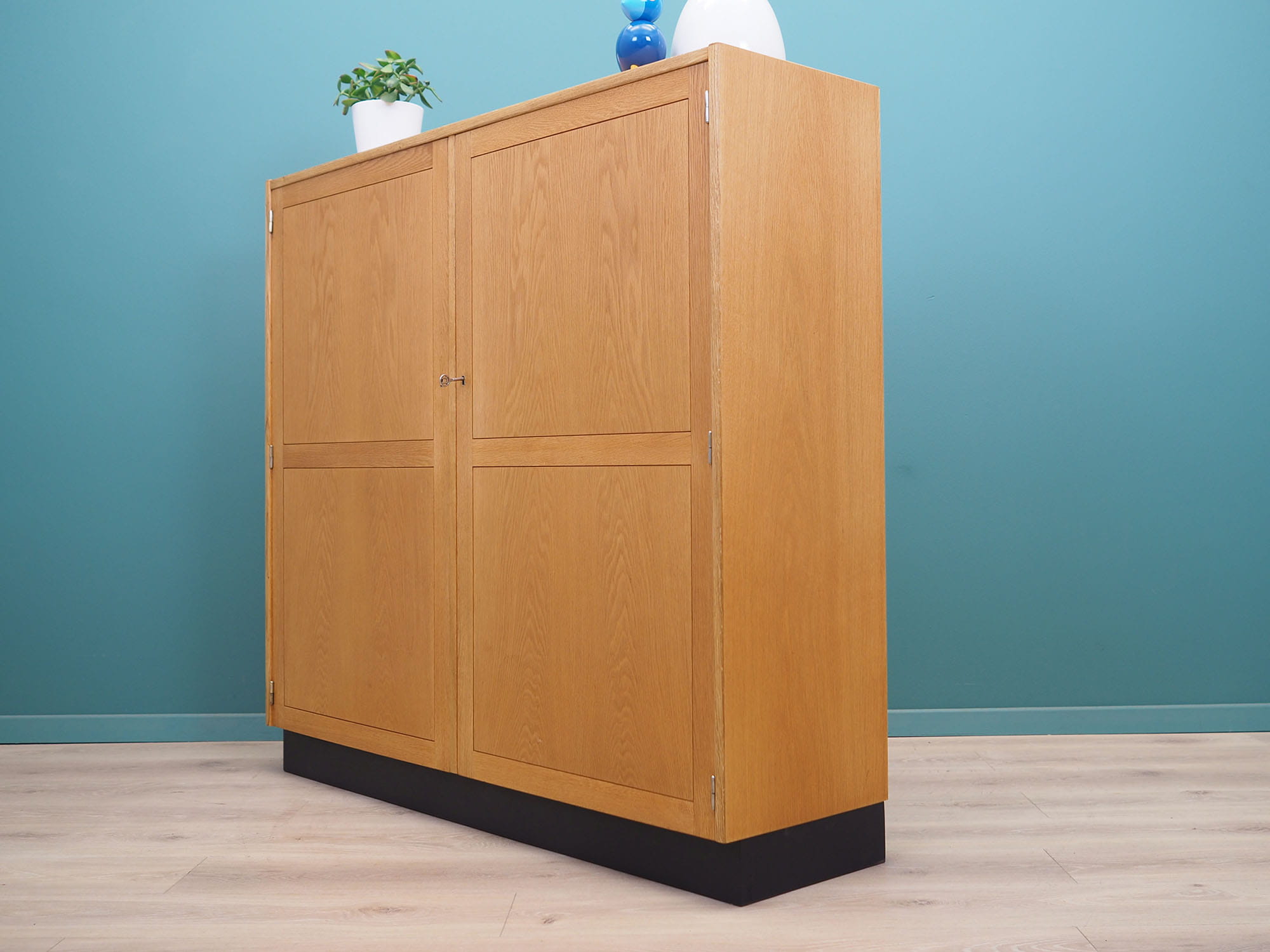 Vintage cabinet Oak wood Brown 1960s