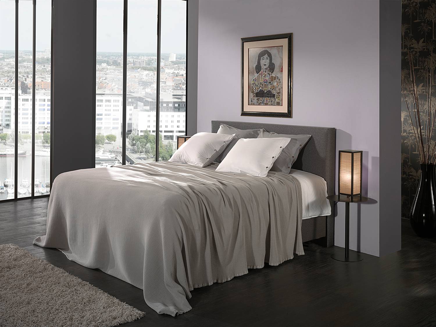 Ica Tagesdecke Baumwolle Lichtgrau 260 x 180 cm