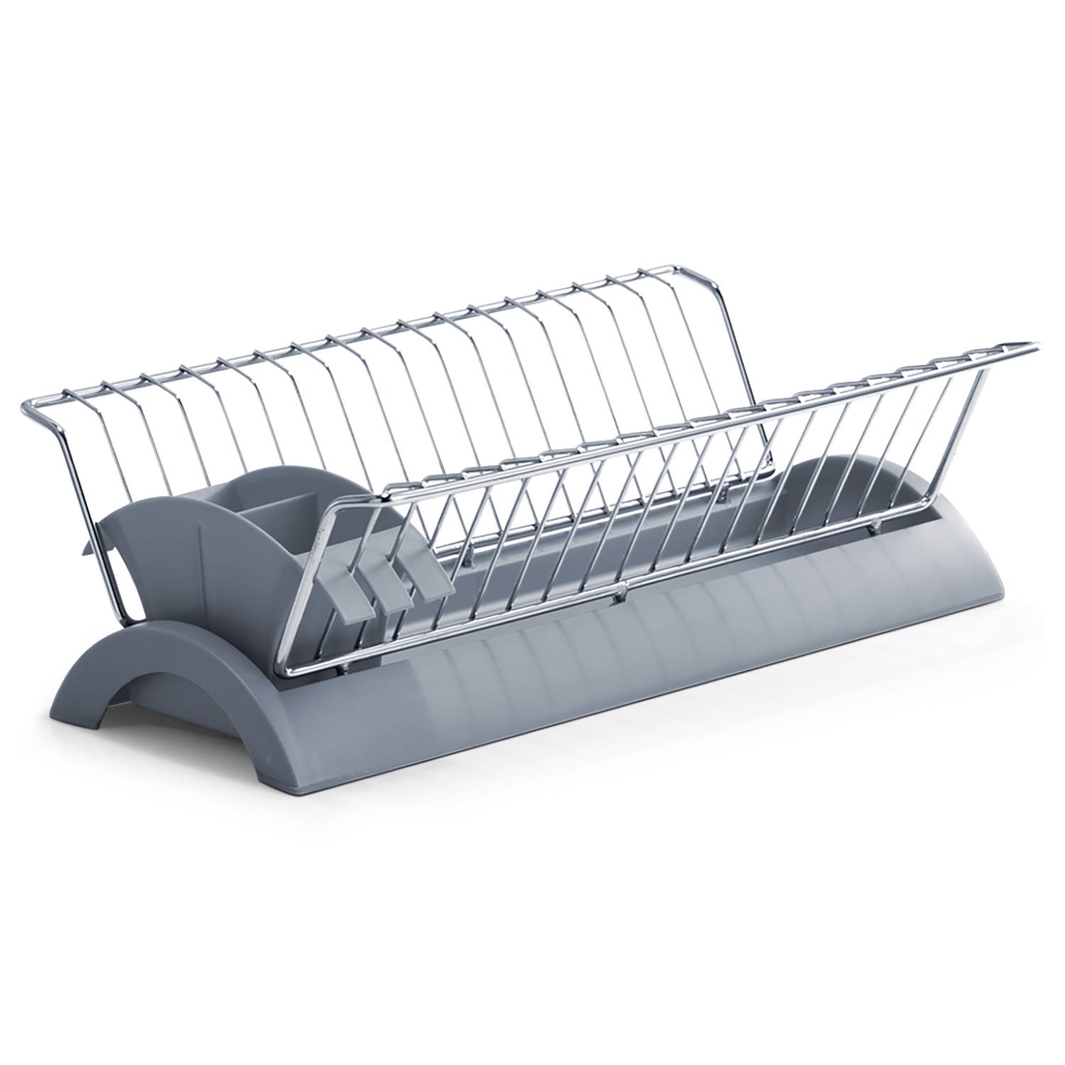 Box Dish Drying Rack Metal Grey