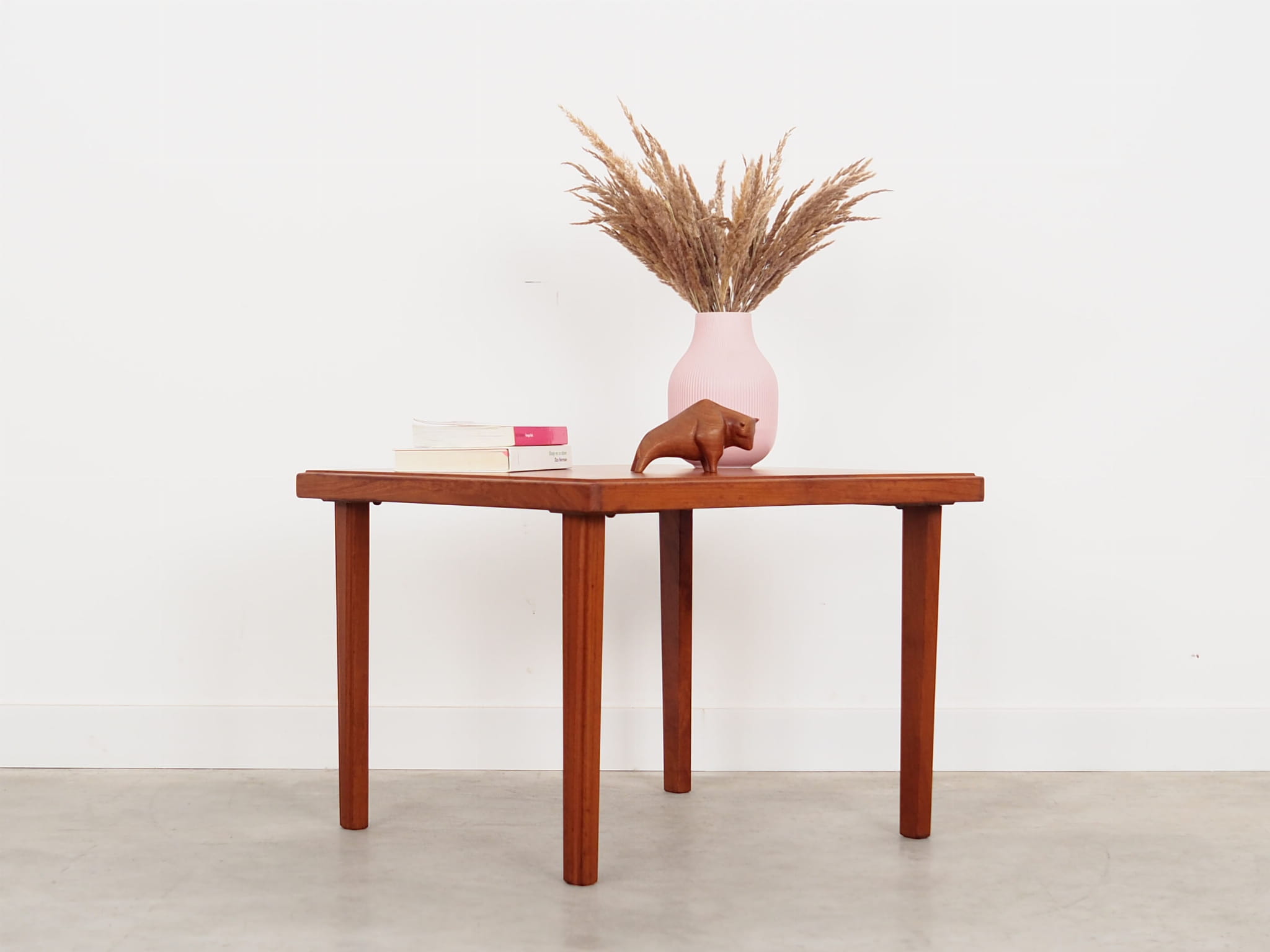 Vintage side table teak brown 1970s