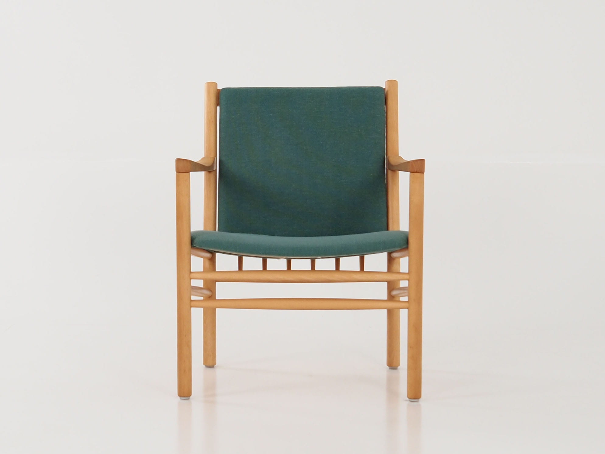 Vintage Stuhl Buchenholz Grün 1970er Jahre