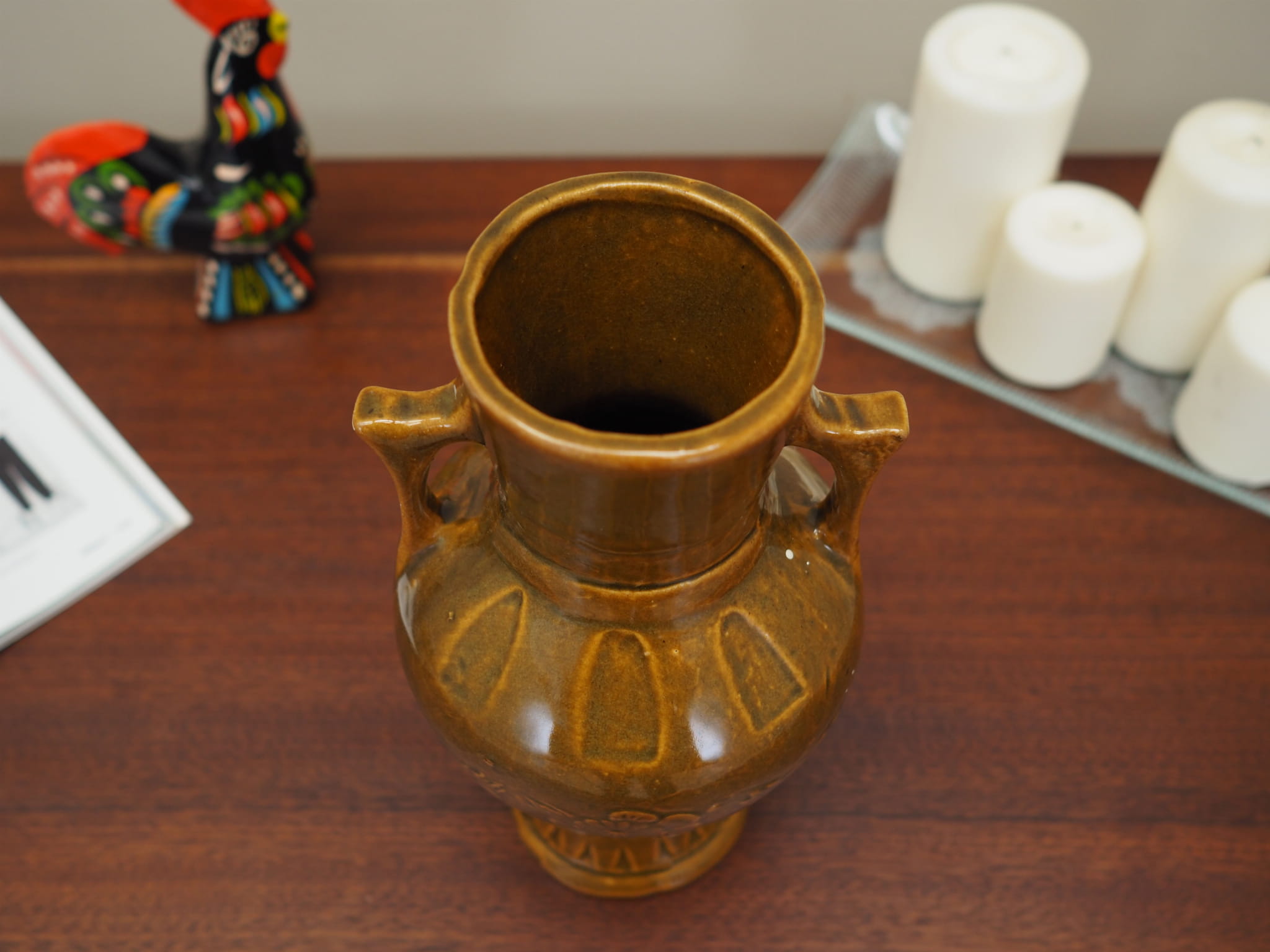 Vintage Vase Ceramic Brown 1960s