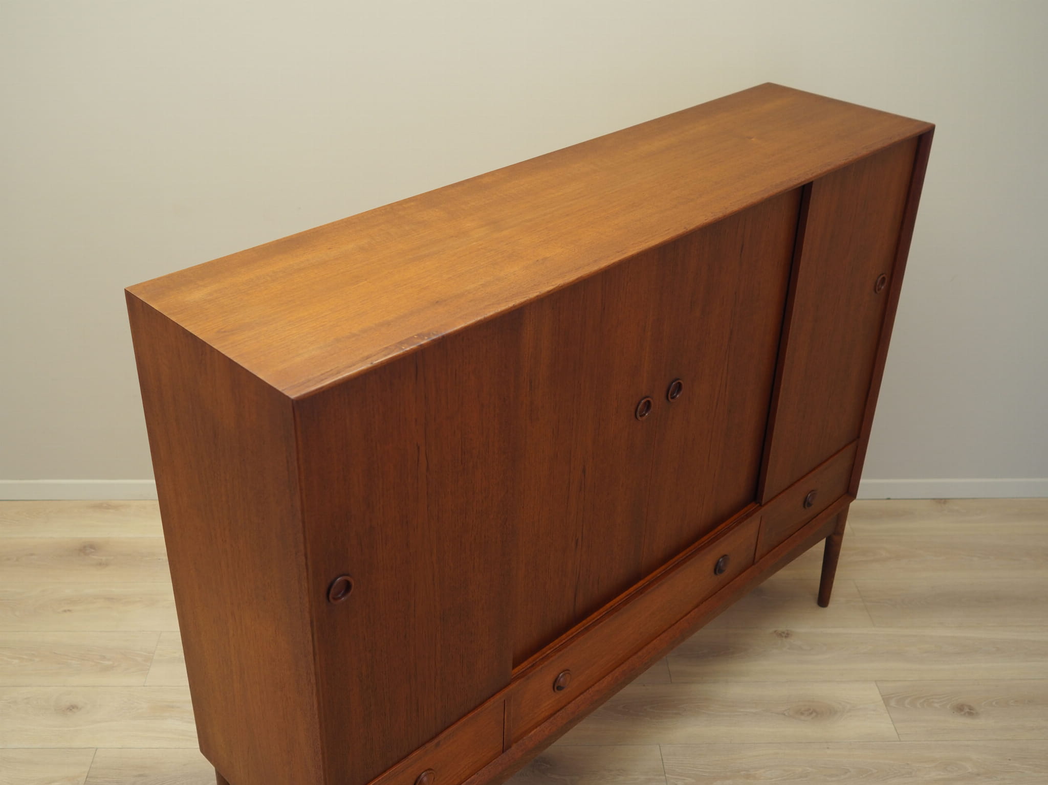 Highboard Teakholz Braun 1960er Jahre