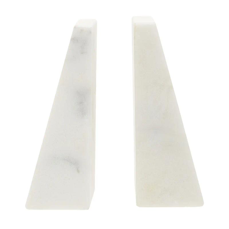 2x Marris White Marble Buchstützen
