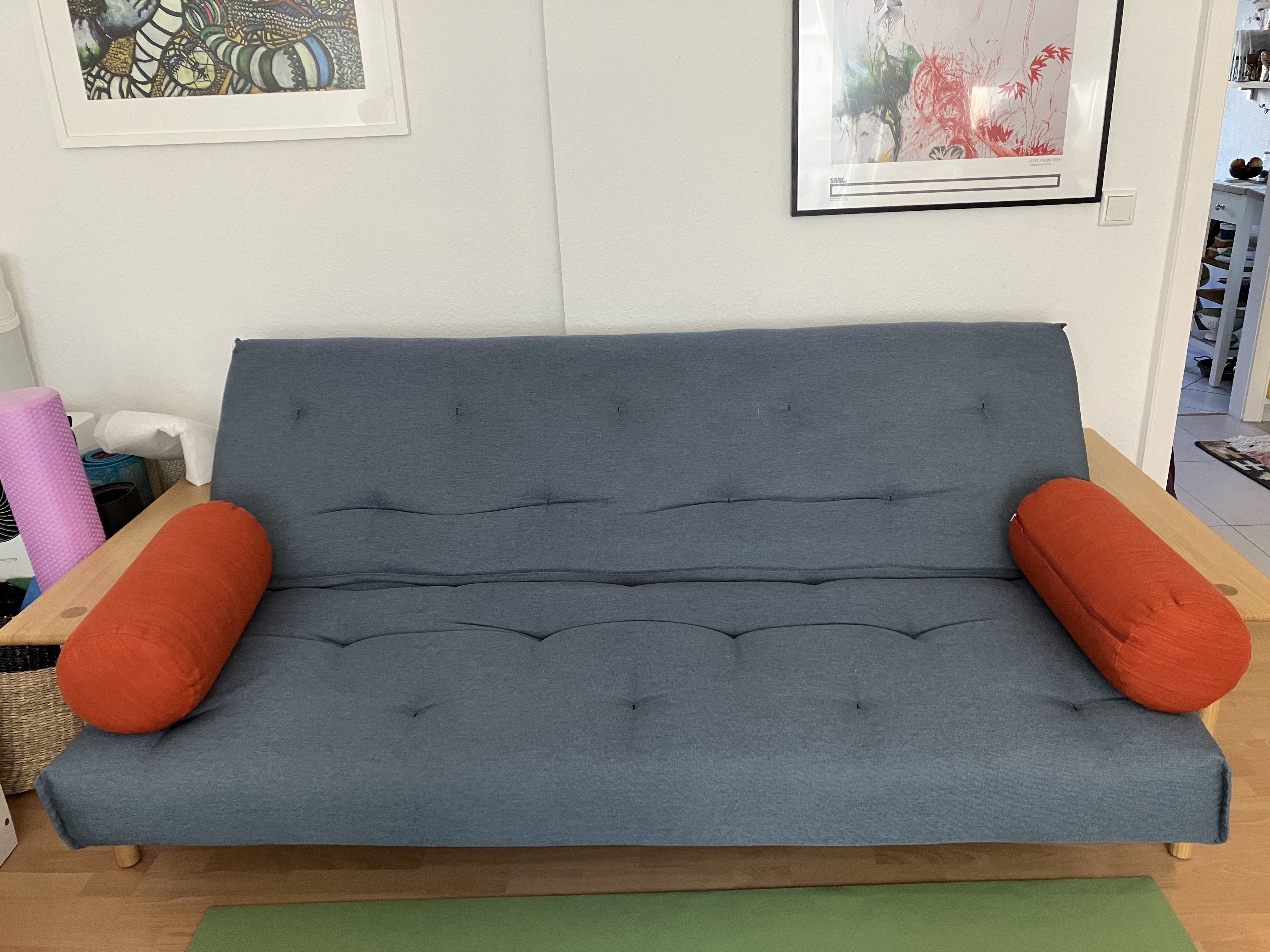 Baldar Schlafsofa Holz Blau