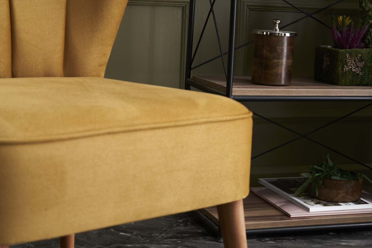 Layla Armchair Wood Veneer Gold