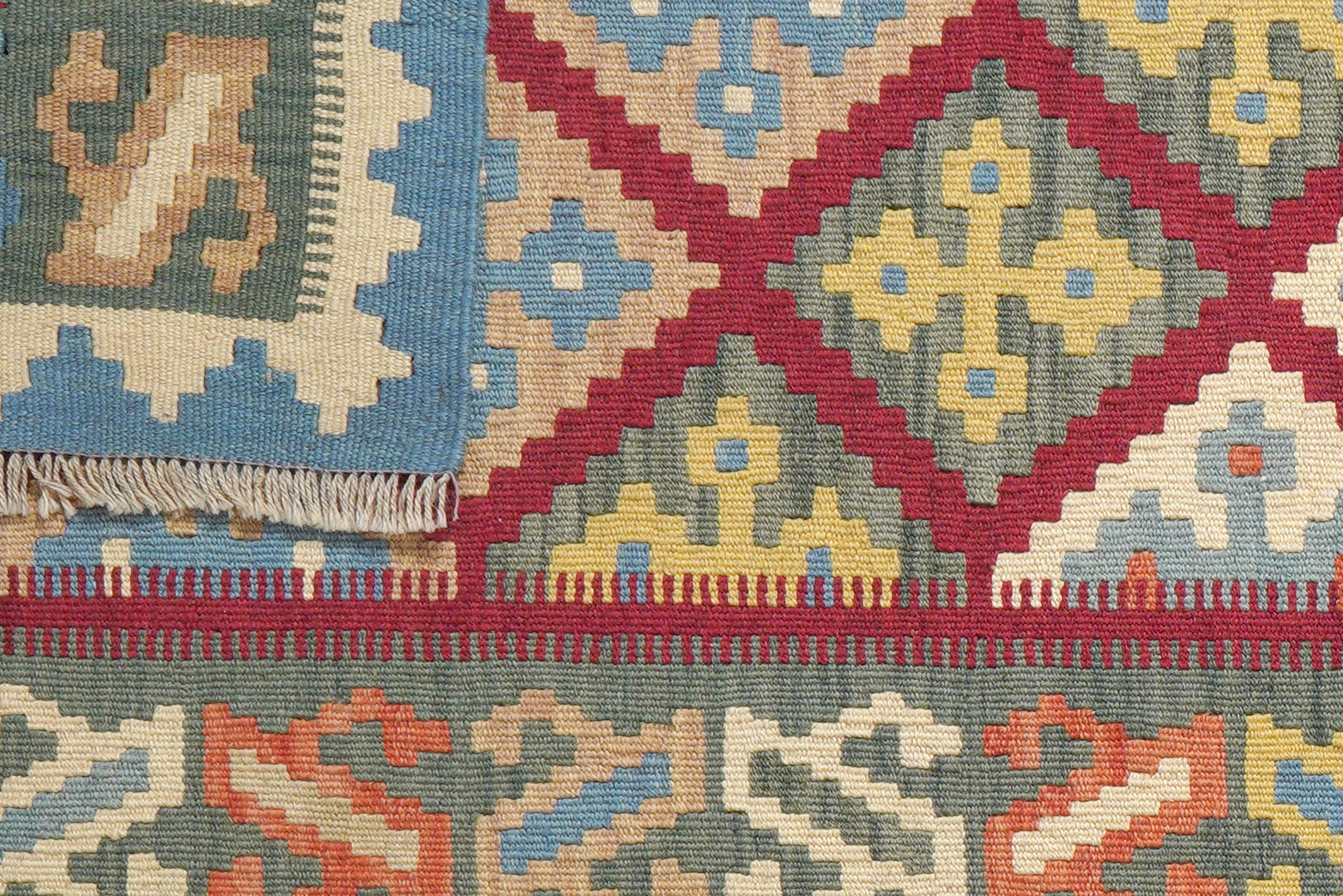 Kilim Gashgai Tappeto Lana Rosso