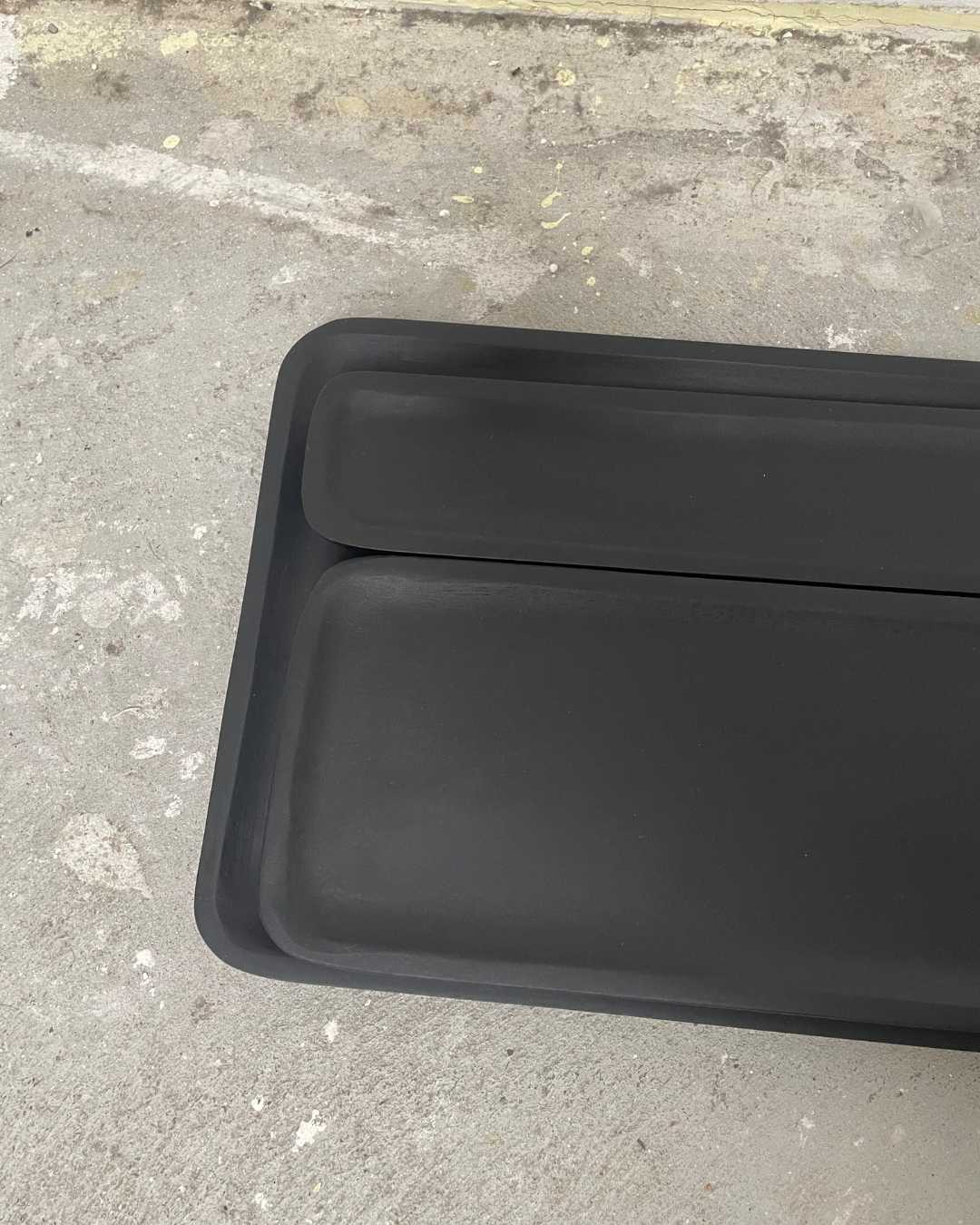 4x Planki Tablett Schwarz