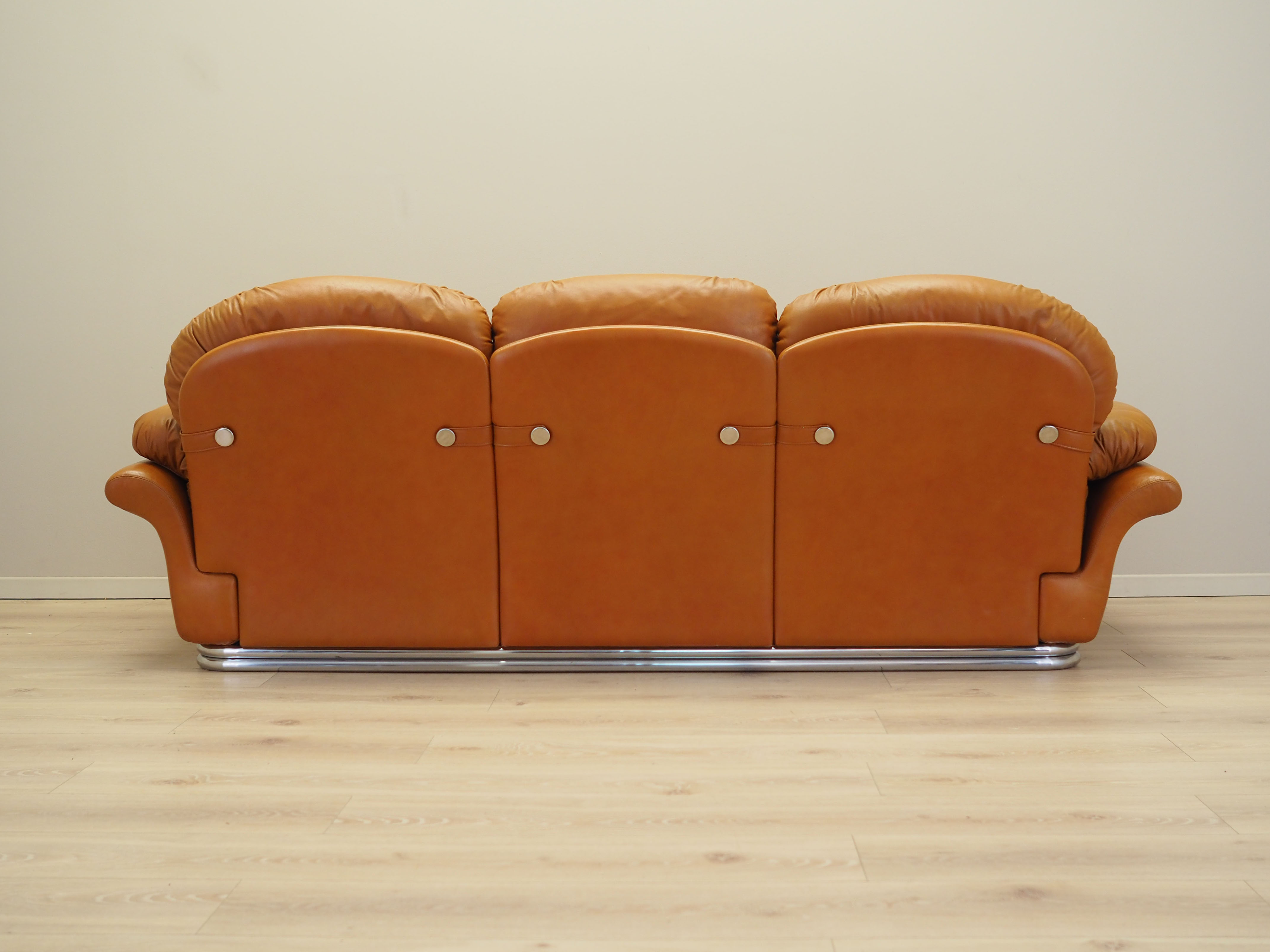 Sofa Leder Braun 1960er Jahre