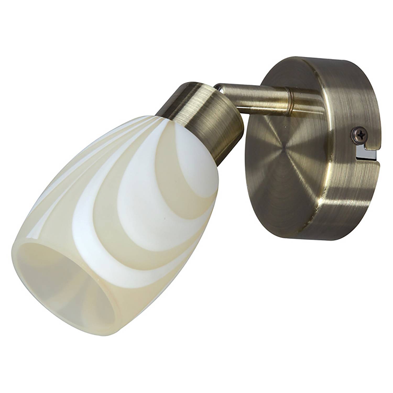LED-Wandleuchte Clea Milchglas Stahl