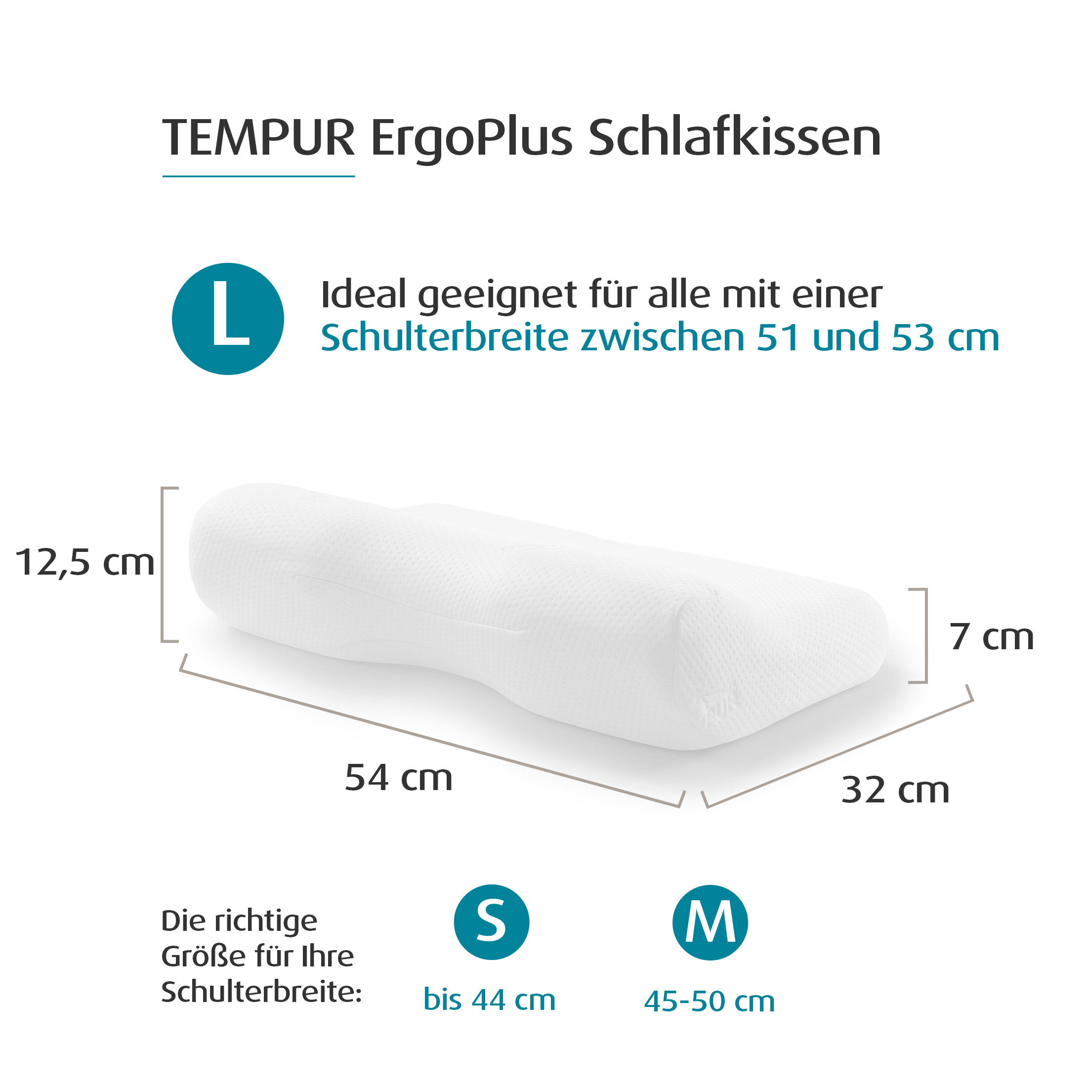 TEMPUR® ErgoPlus MDV Sleeping Pillow L
