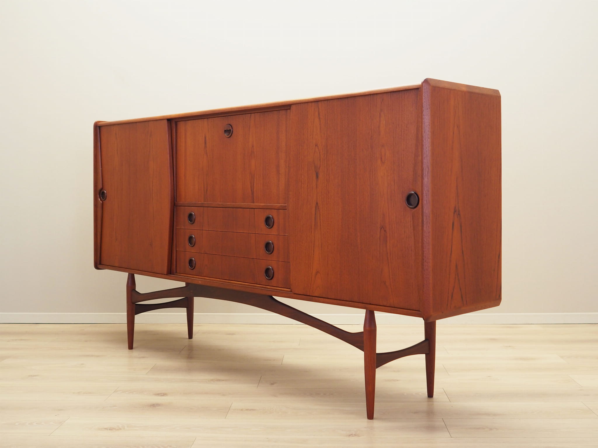 Vintage Sideboard Teakholz Braun 1970er Jahre