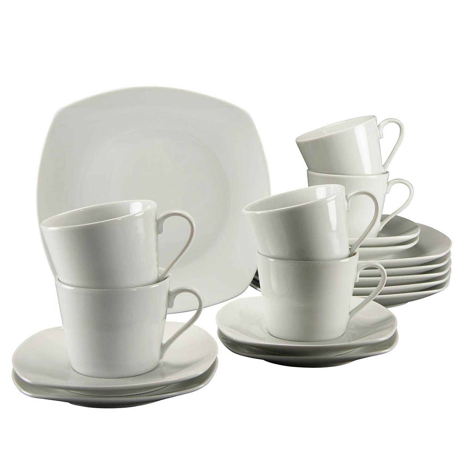 Amelie Coffee Service 18-piece Porcelain White 