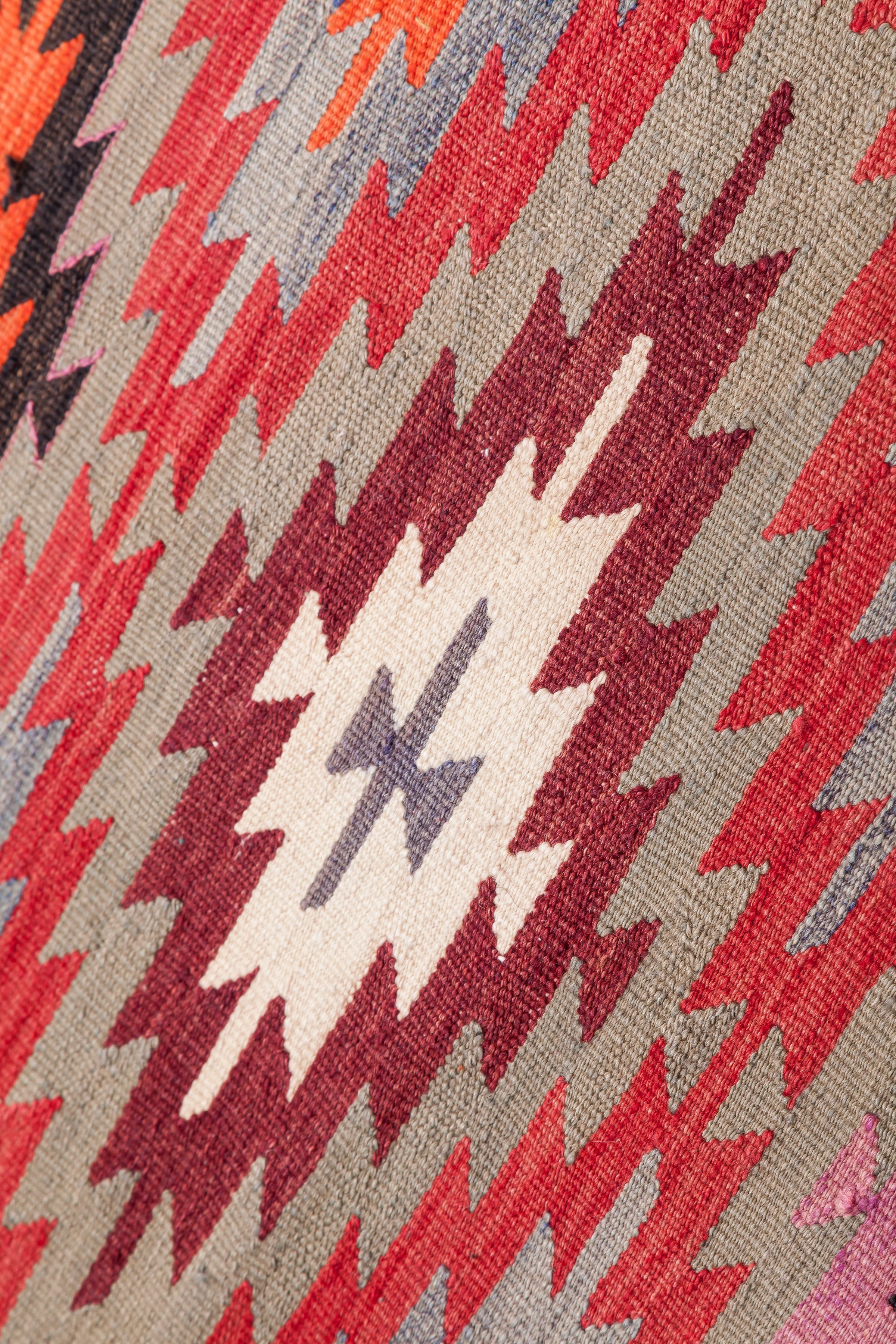 Vintage Kilim Teppich Wolle Mehrfarbig