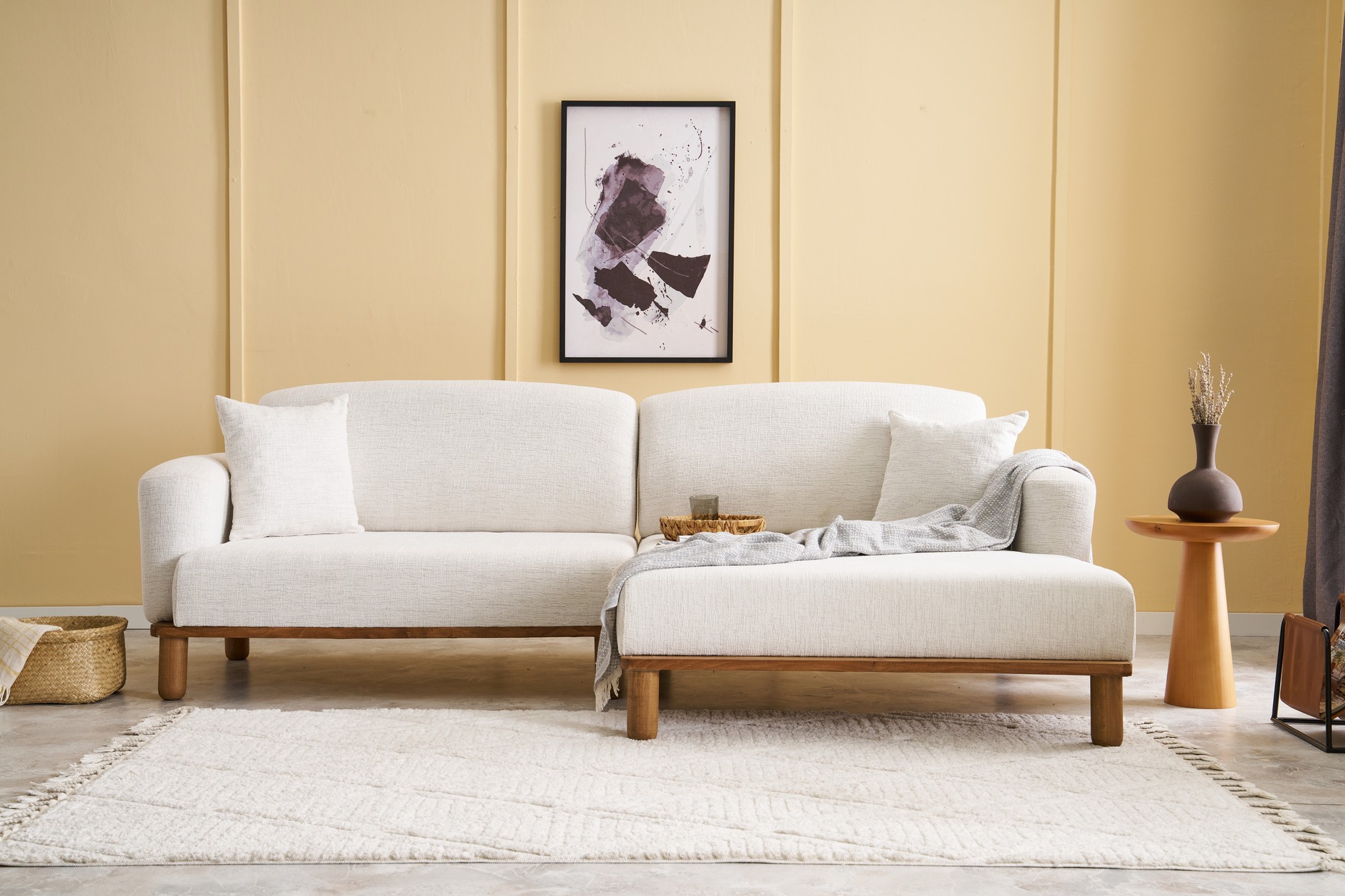 Rens Sofa Récamiere Rechts Creme