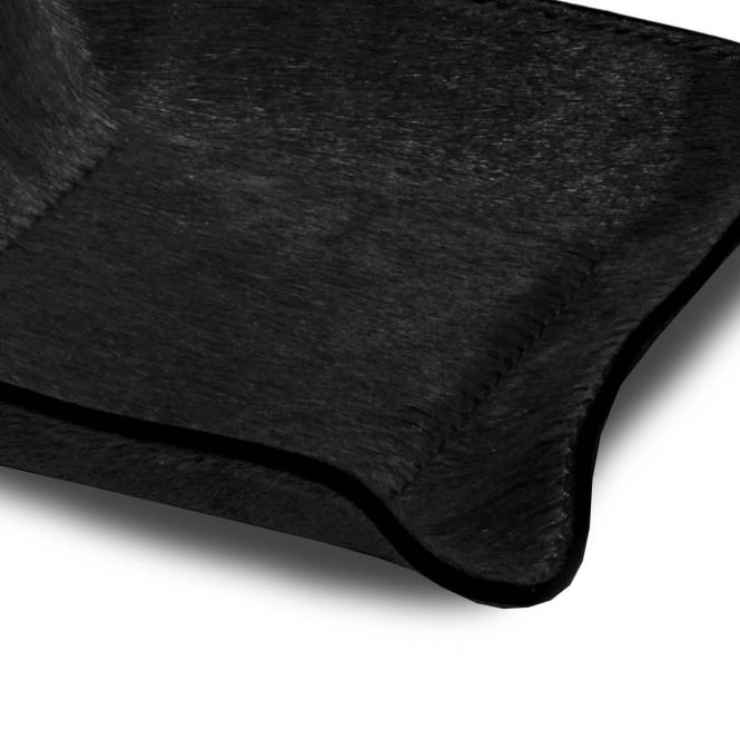 Jack Ablage Leder Schwarz