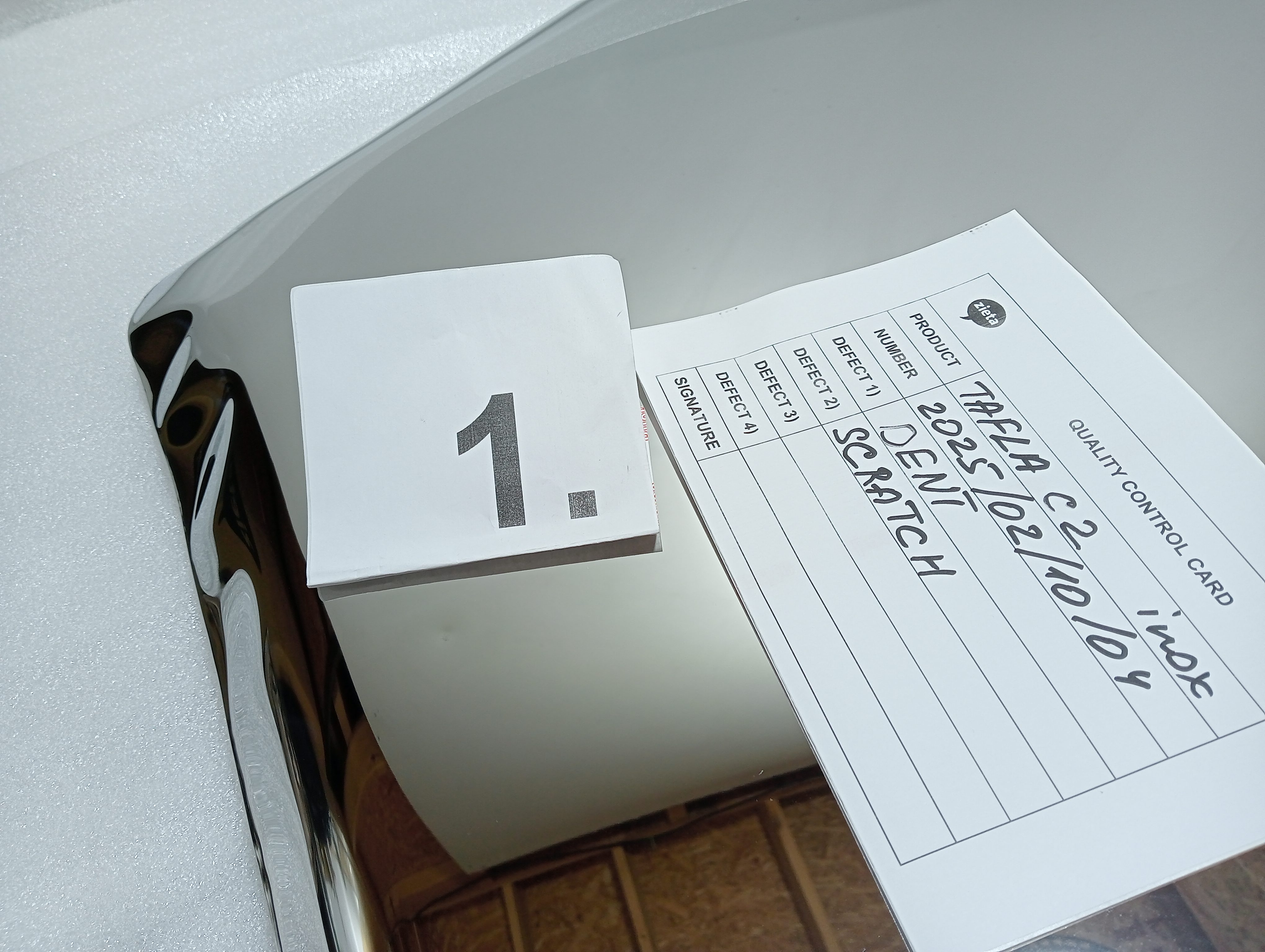 Table Mirror C2 Stainless Steel Polished Silver