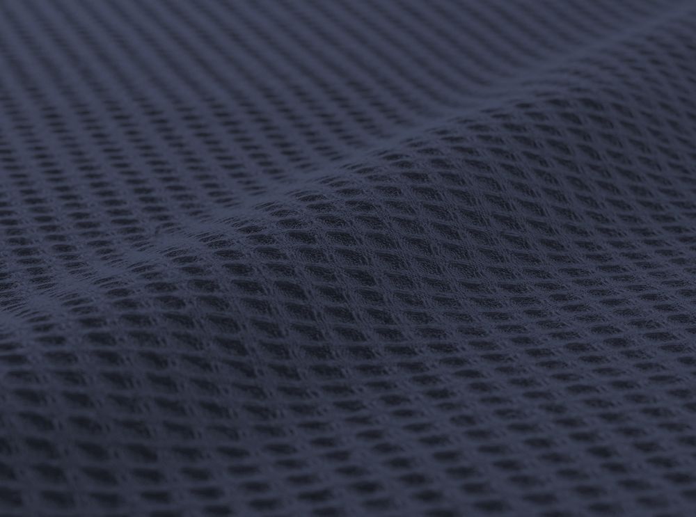 Leichte Decke aus Waffelpiqué 100% Baumwolle Navy Single