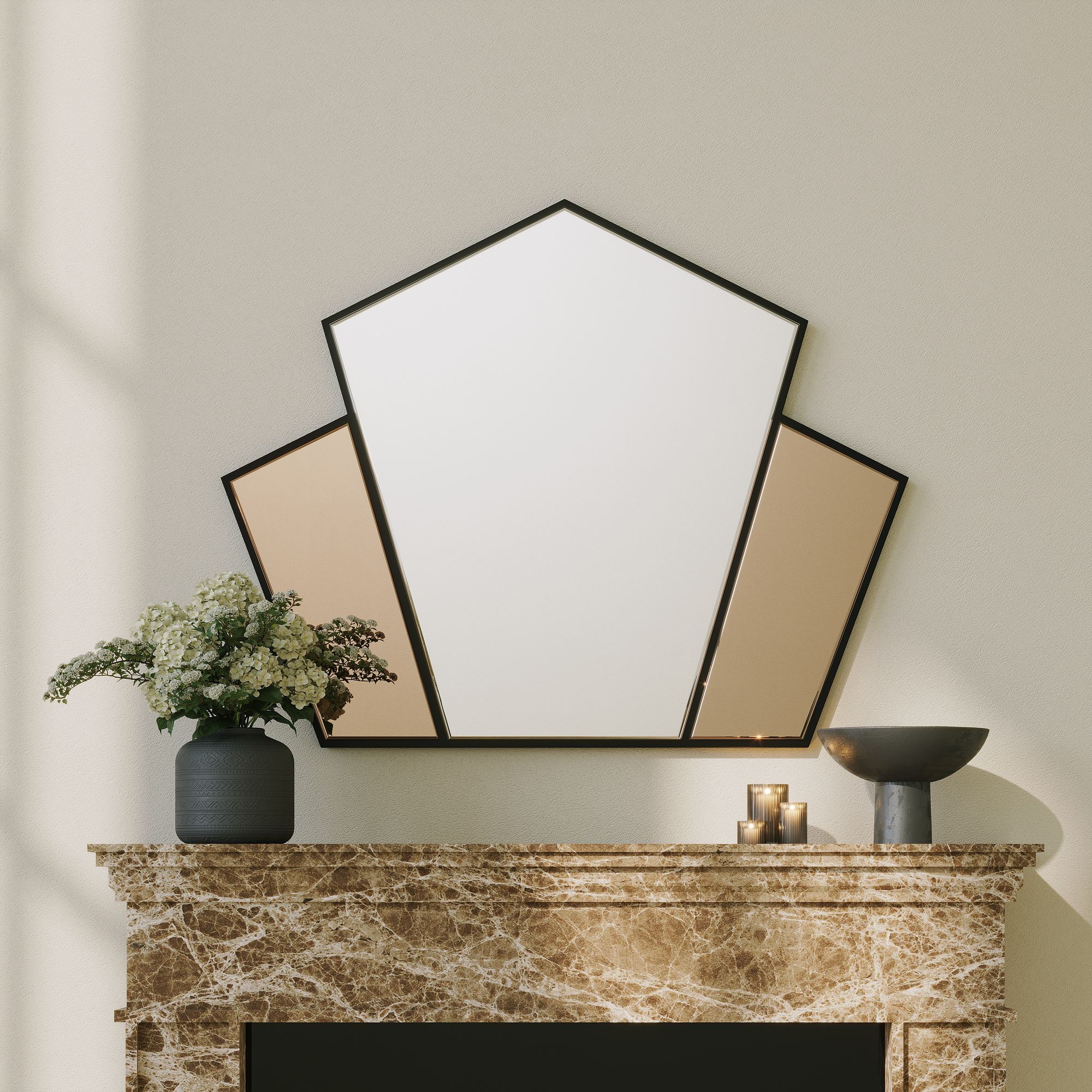 Selfish Spiegel Glas Schwarz