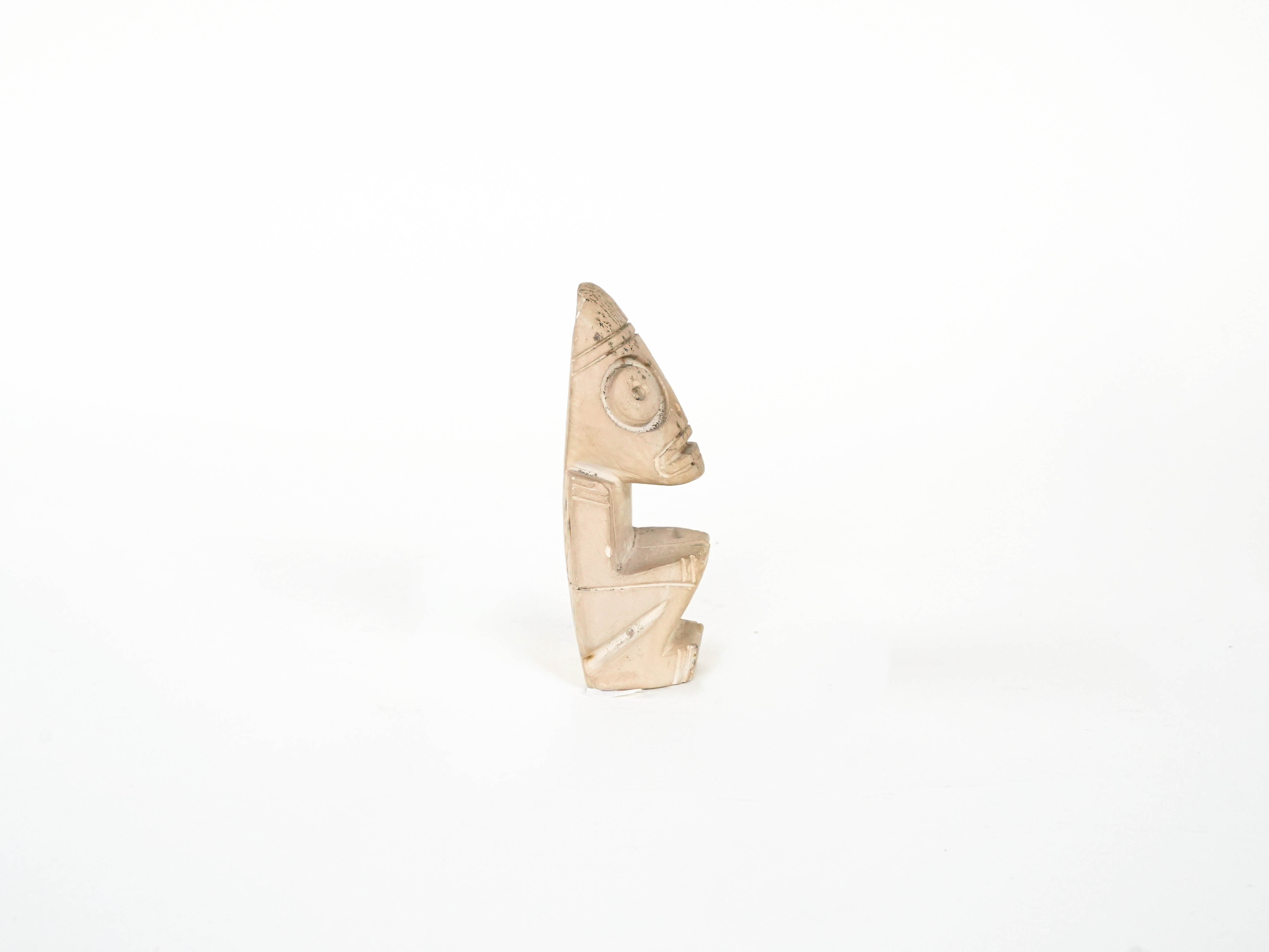 Decorative Figure Tribal Style Beige 1960s