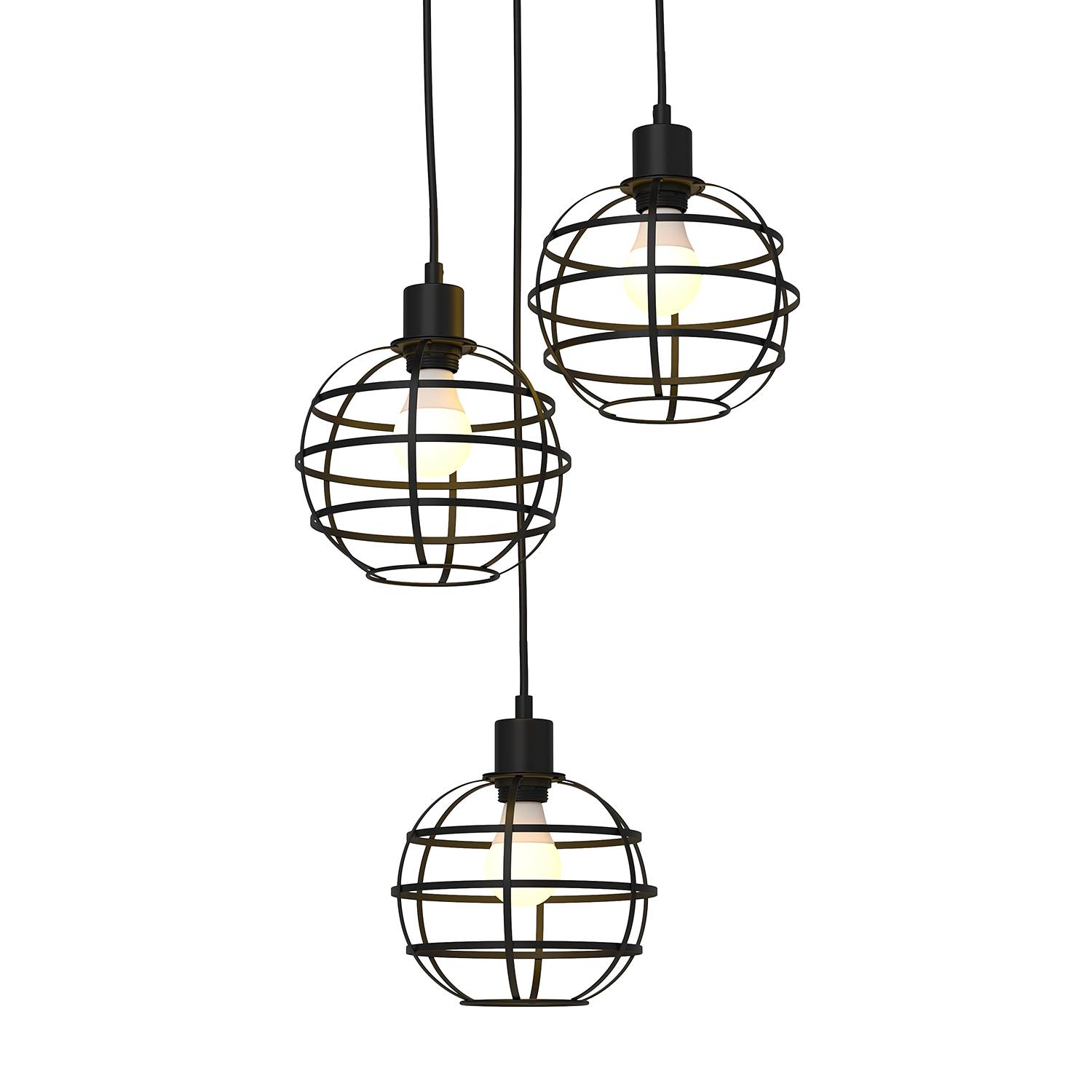 Le Vey II Pendant Lamp Iron 3-light
