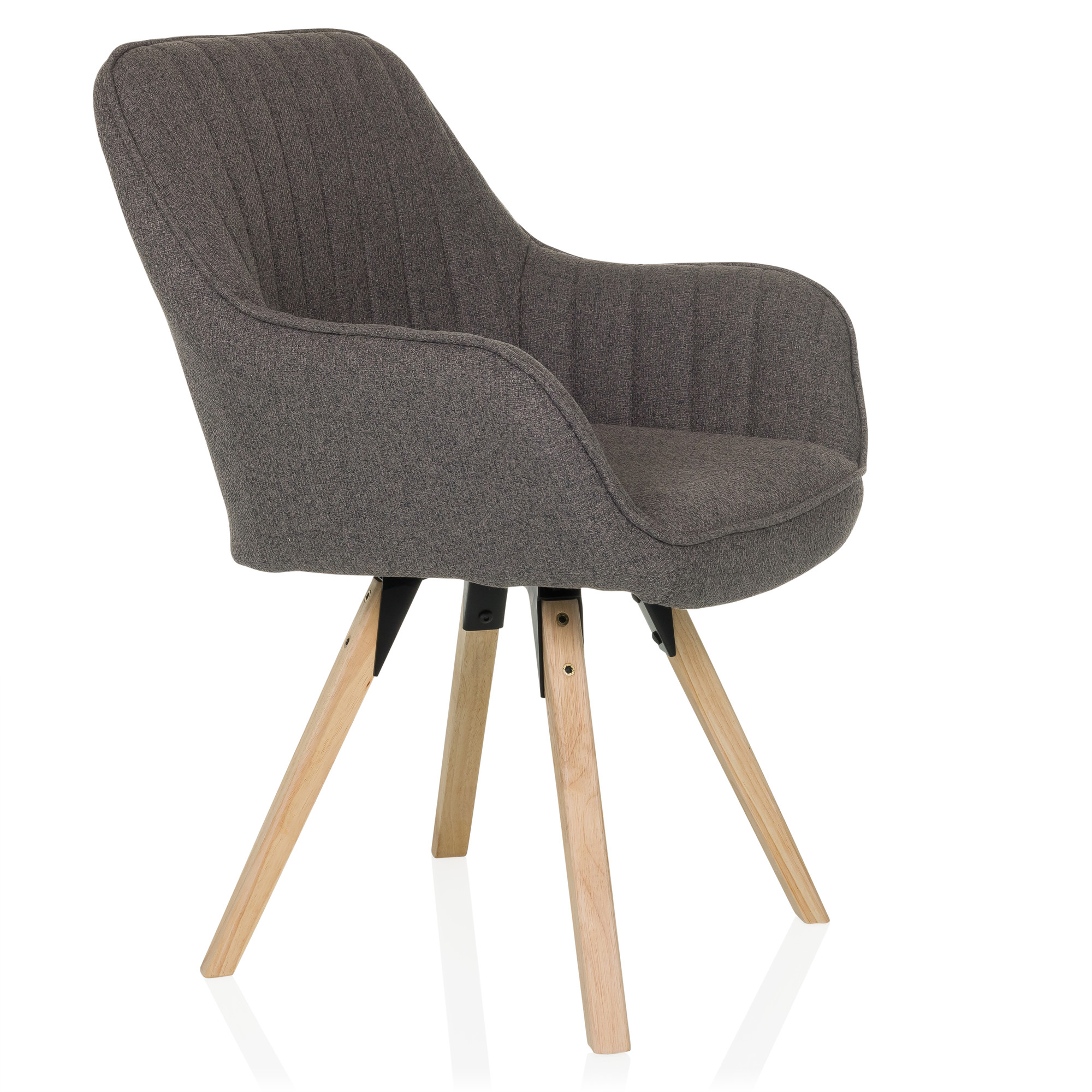 Scandi Soft Dining Chair Swivel Dark Grey