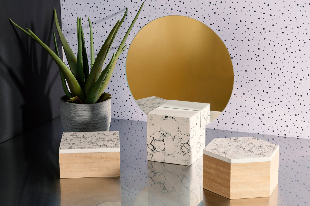 Saska Antik Gold Finish Wandspiegel
