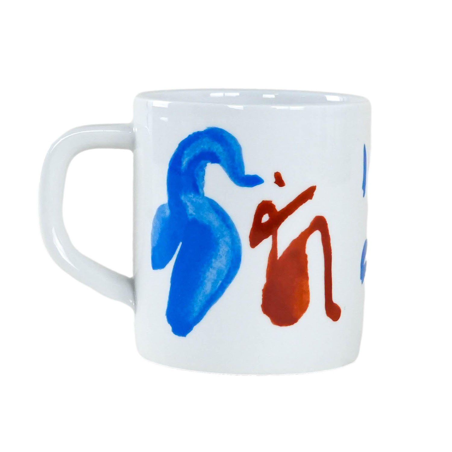 Collectible mug porcelain multicolored