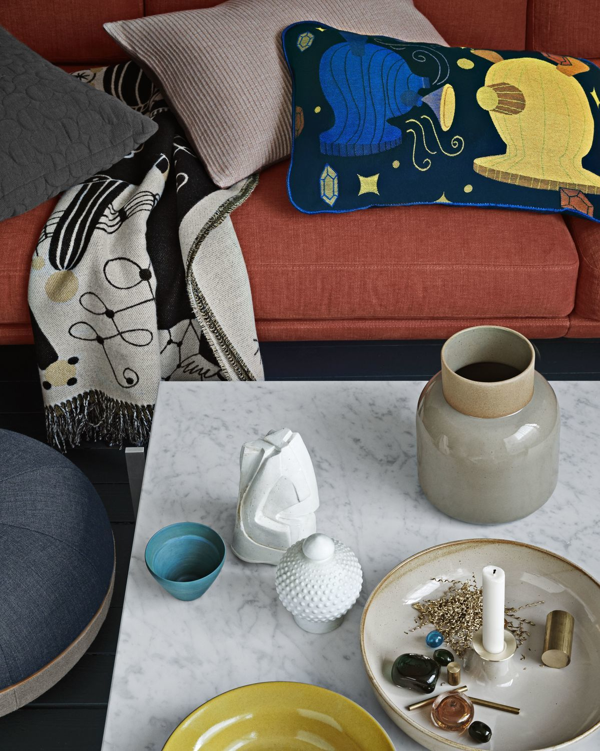 Pouf Small Grau