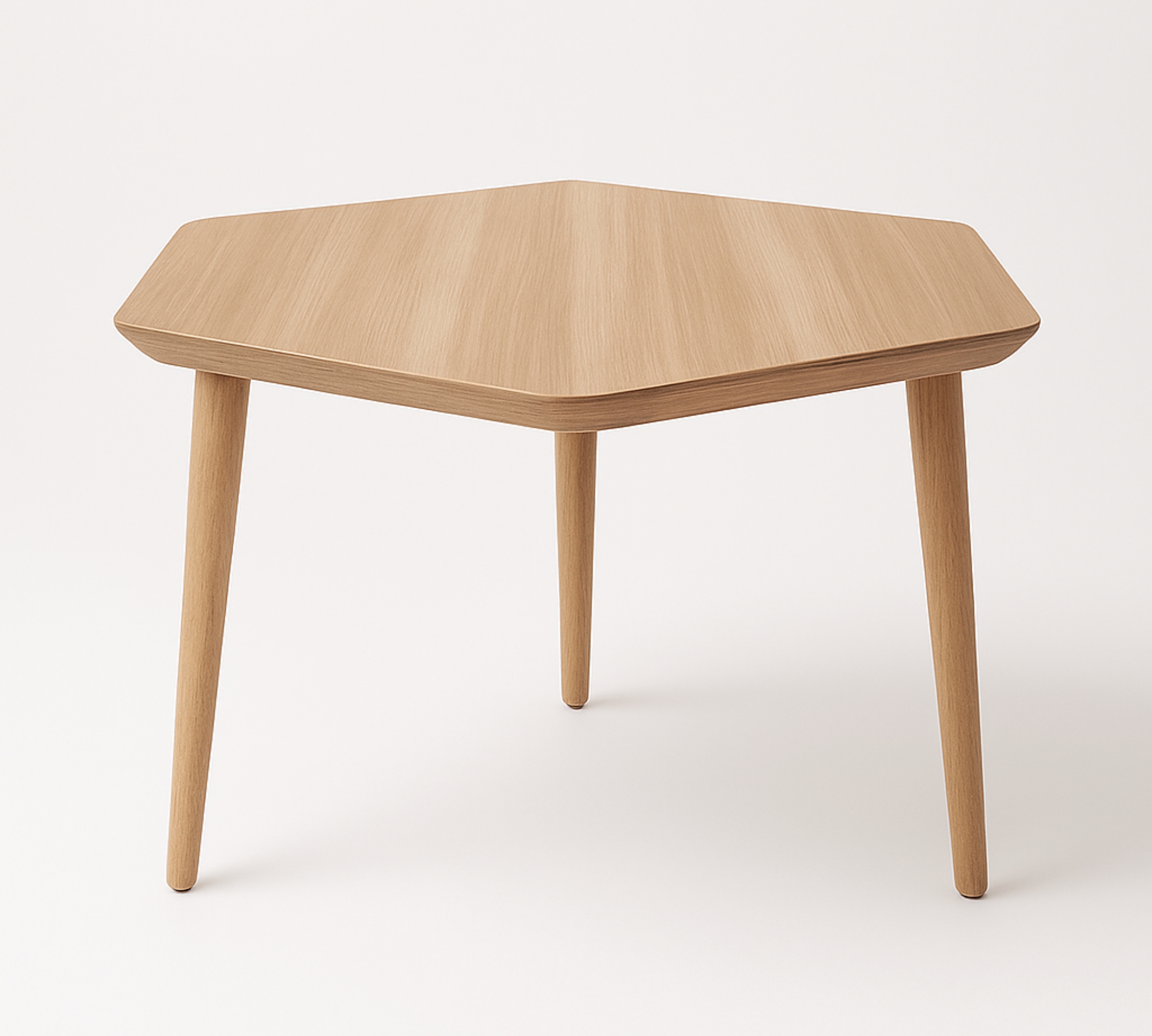Hexagonaler Couchtisch hochwertiges Holz 75cmx75cm