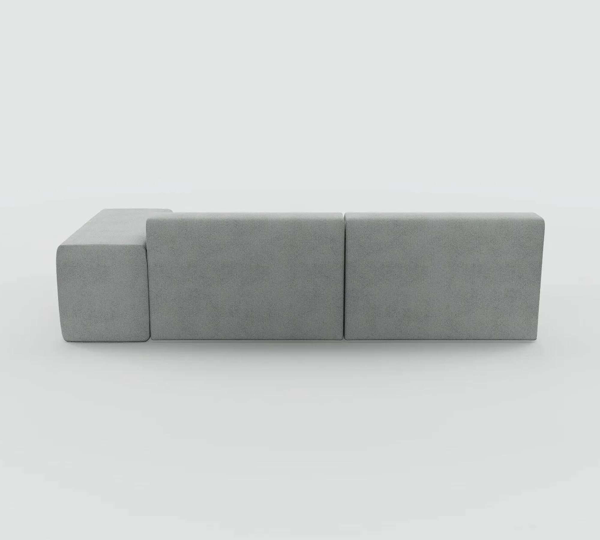 Pyllow Sofa Récamiere Rechts Webstoff Sandgrau
