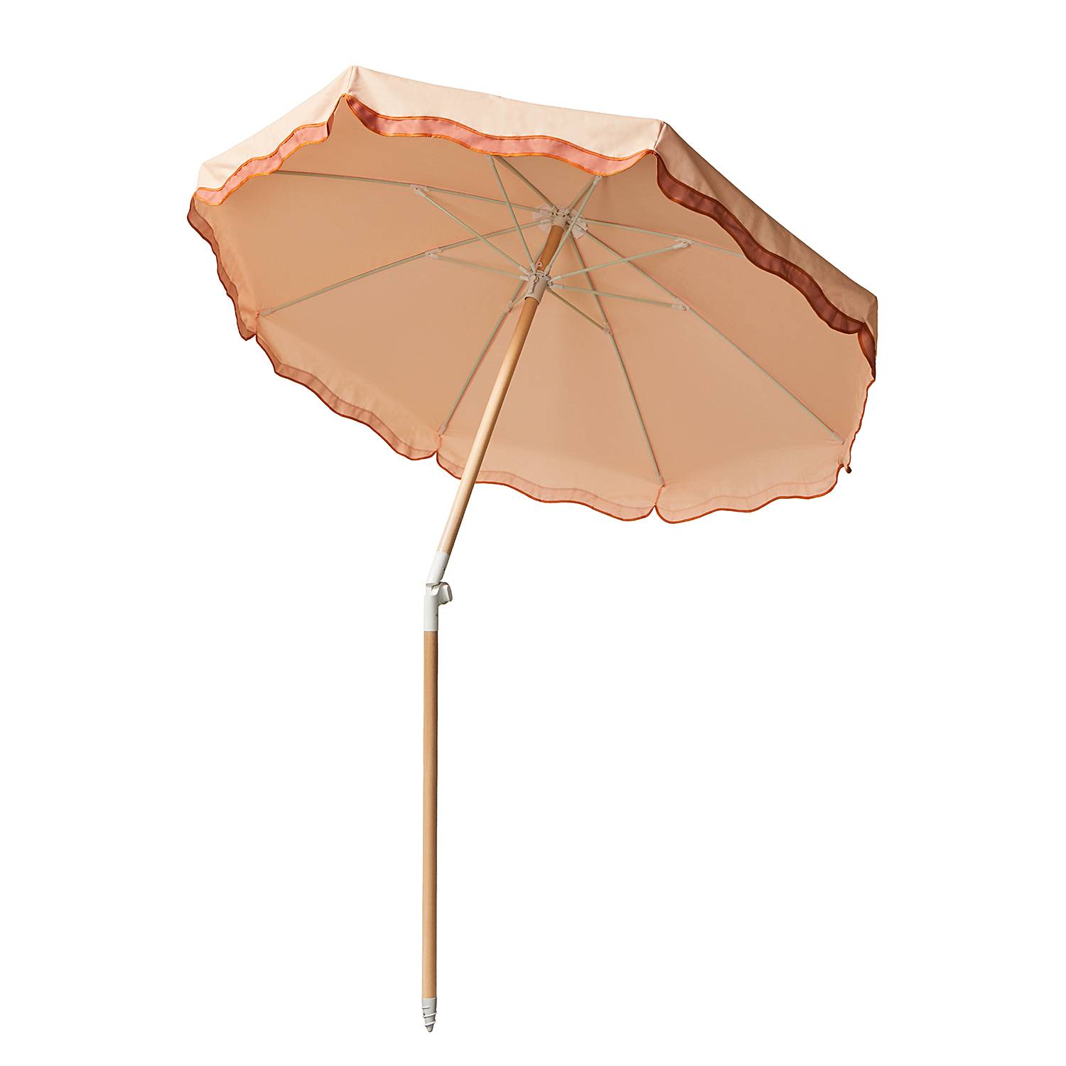 Sonnenschirm LA VACANZA Buchenholz  Baumwolle Apricot
