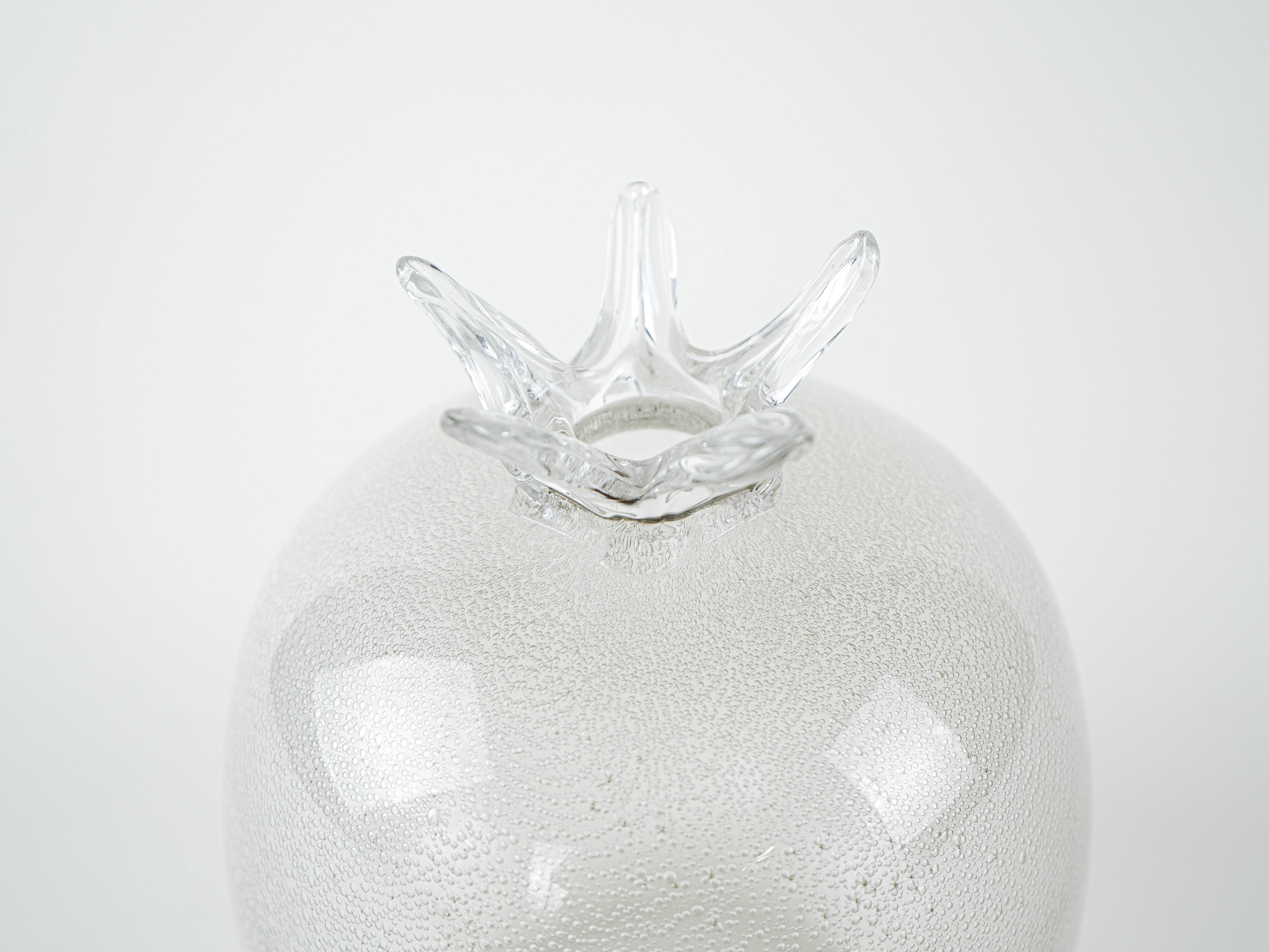 Glass vase pomegranate shape 1970s