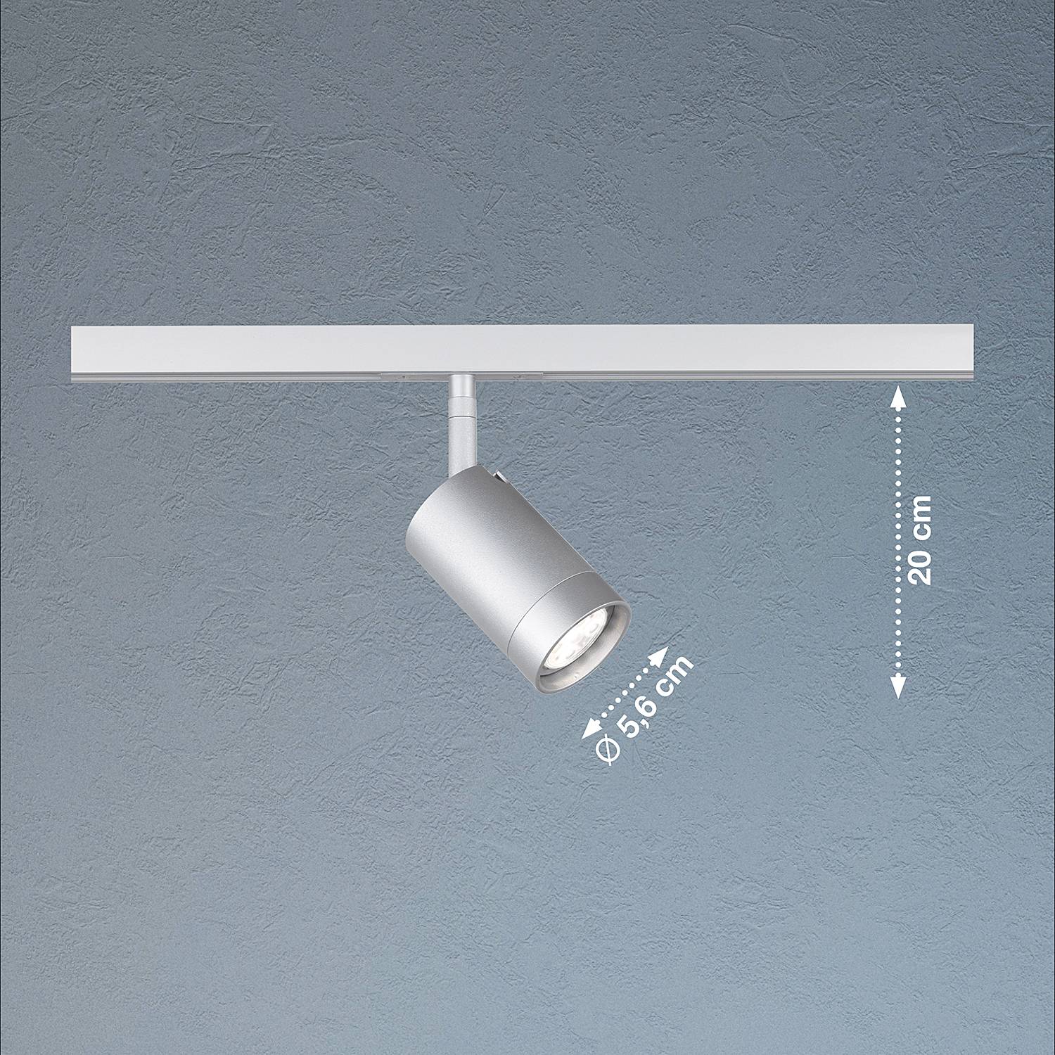 Deckenspot HV-Track 6 Silber