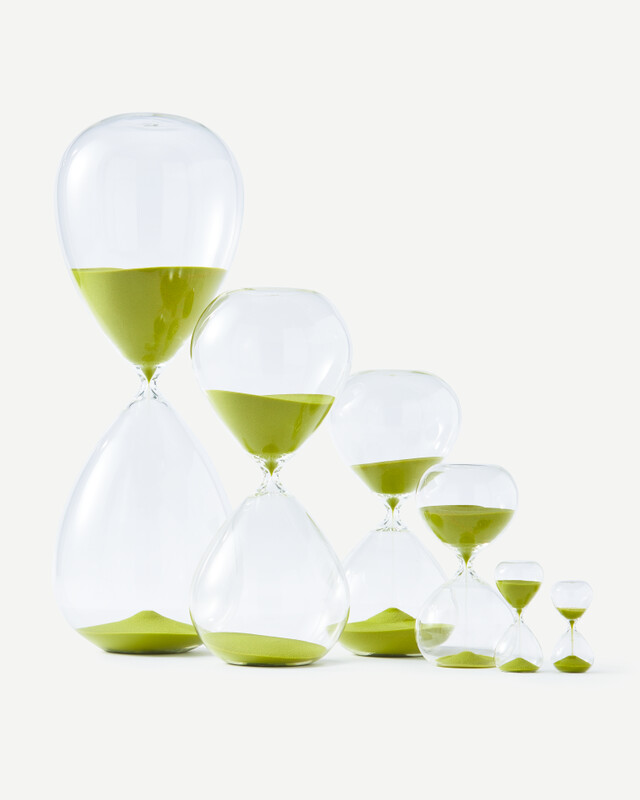 Hourglass Ball Glass Transparent Green