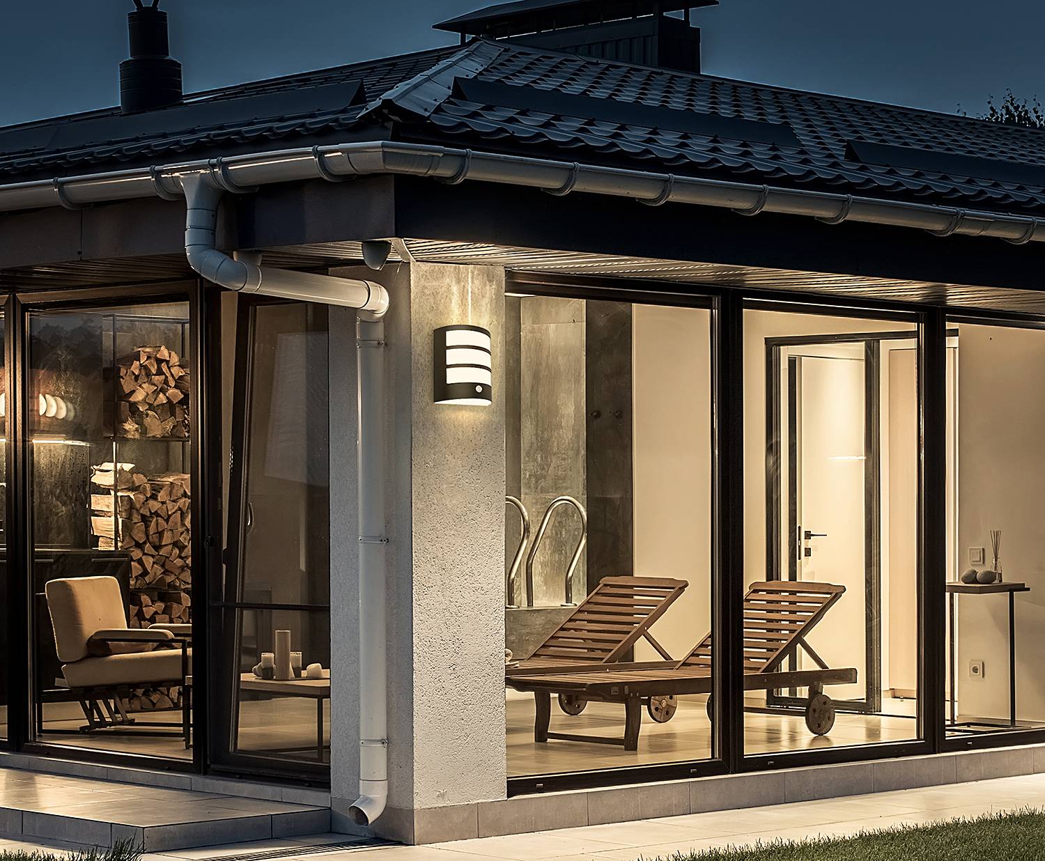 LED Wall Light Skot Black