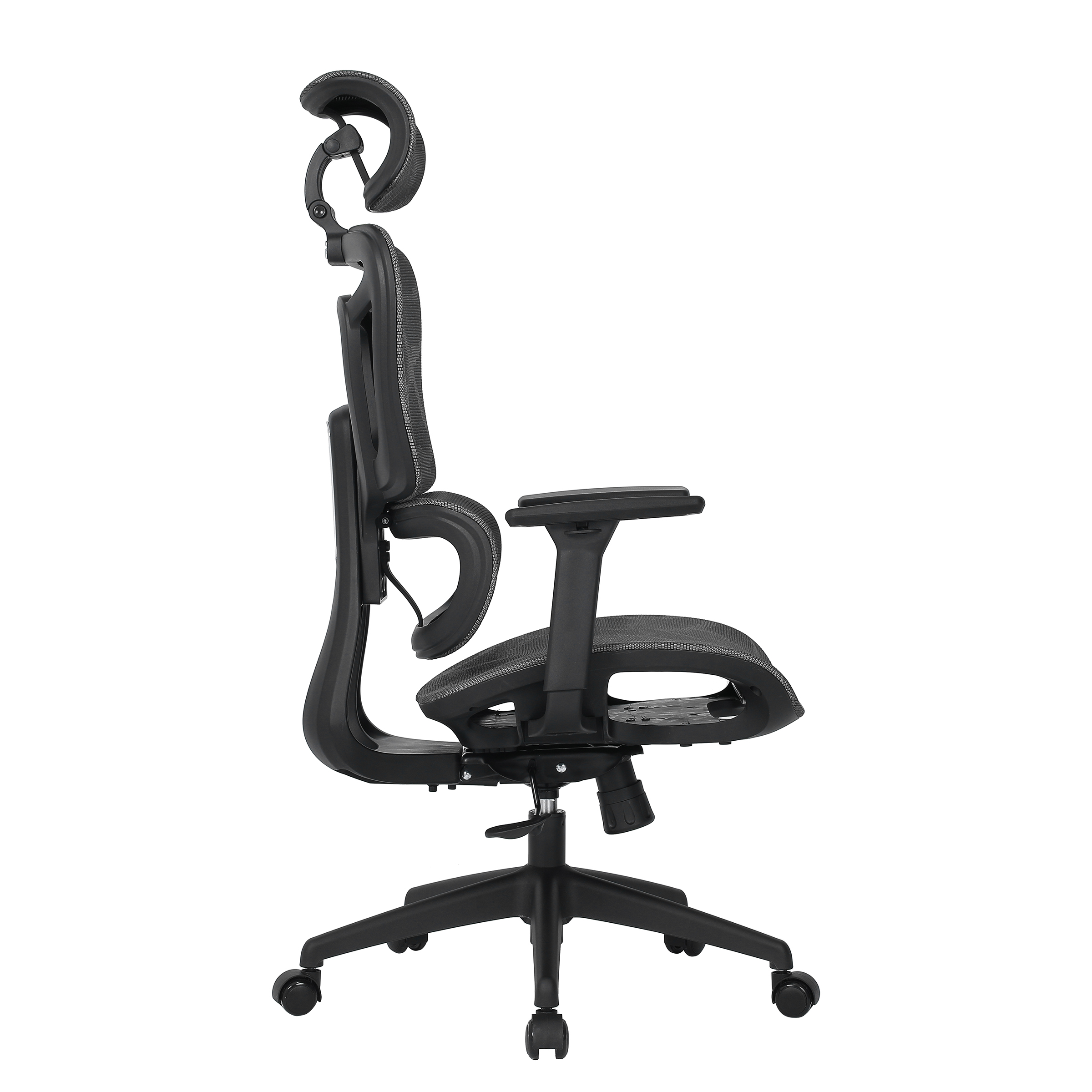 Bürodrehstuhl Doum Mesh Metall Grau Weiß