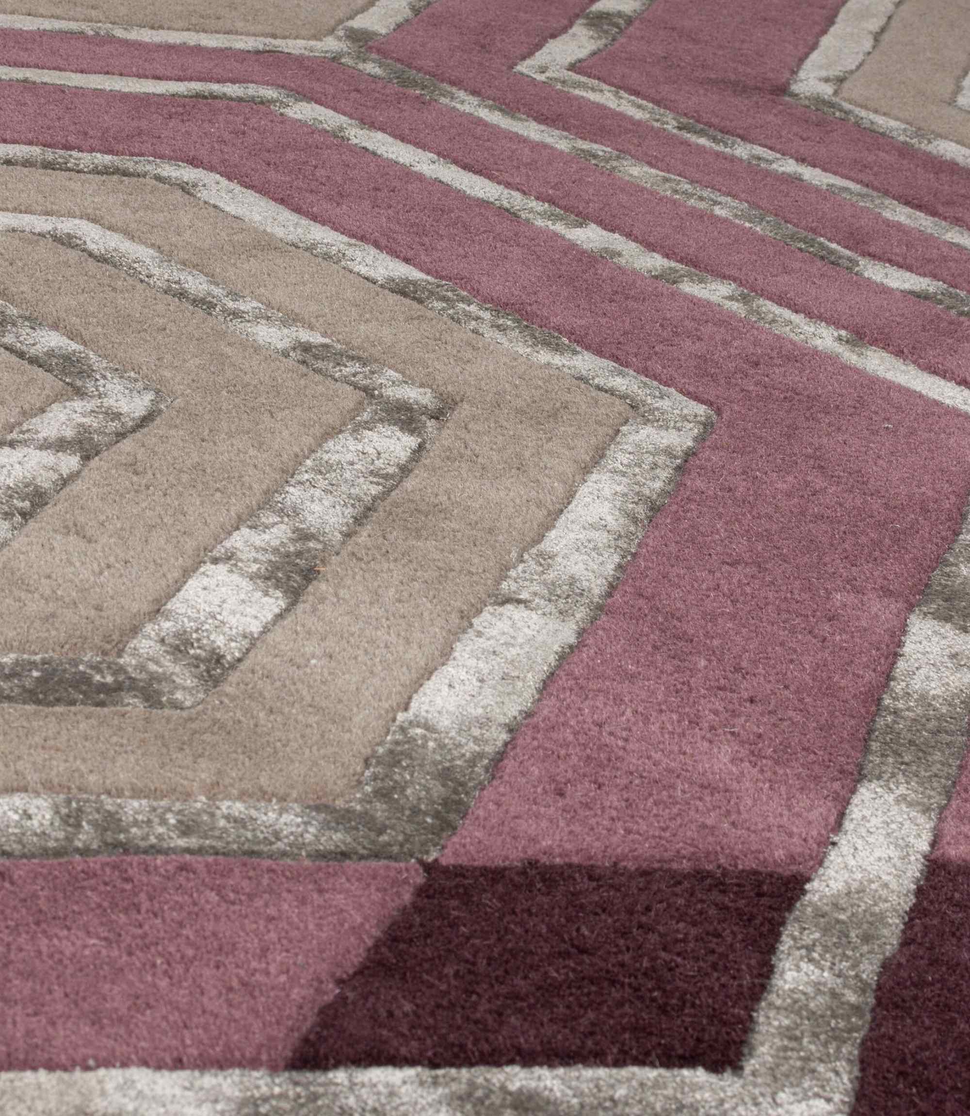 Wollmischteppich Architect Harlow Lila 120x170