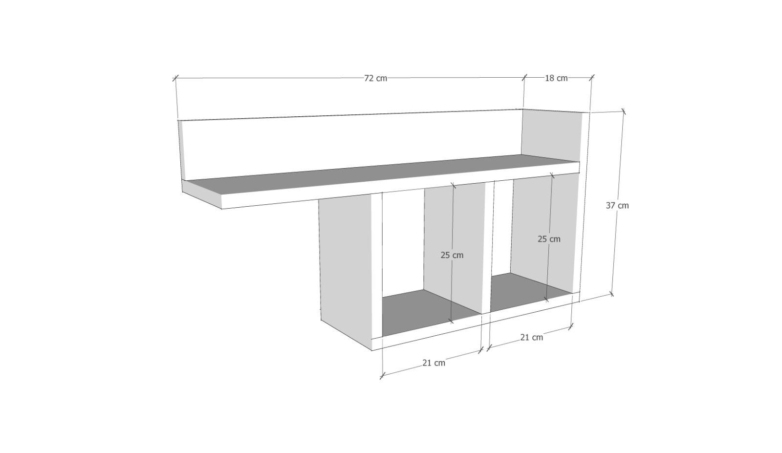 Room Wandregal Holz Gelb