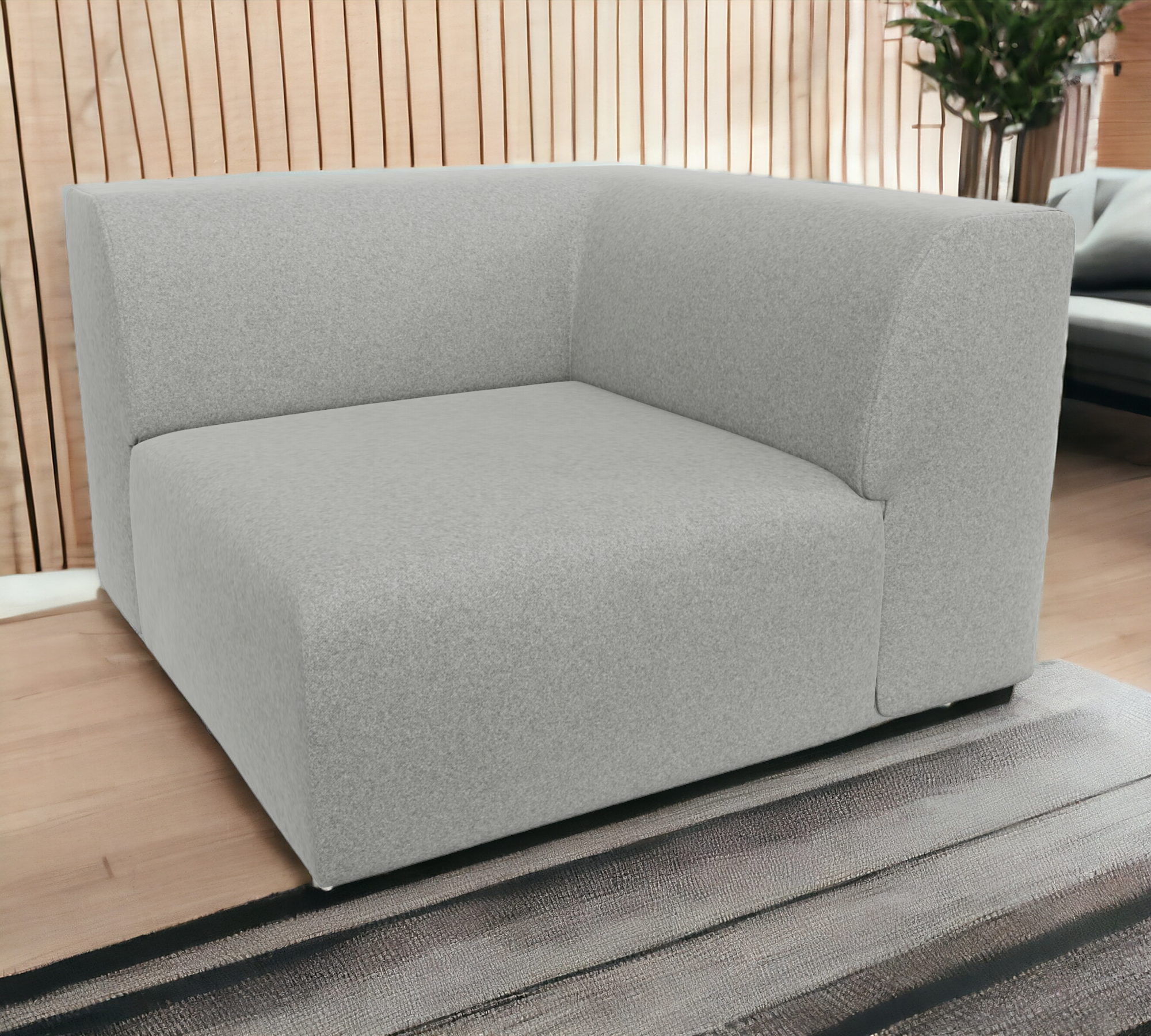 Pyllow Sofa 1-Sitzer Eckmodul Vegane Wolle Lichtgrau