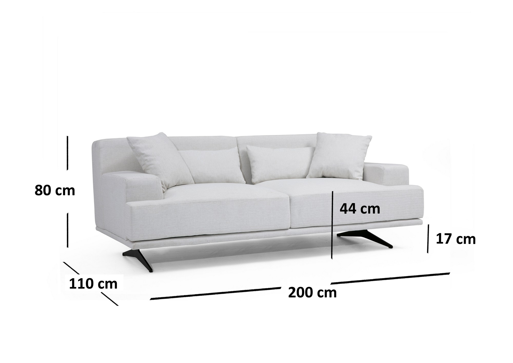 Bentley 2-Sitzer Sofa Creme