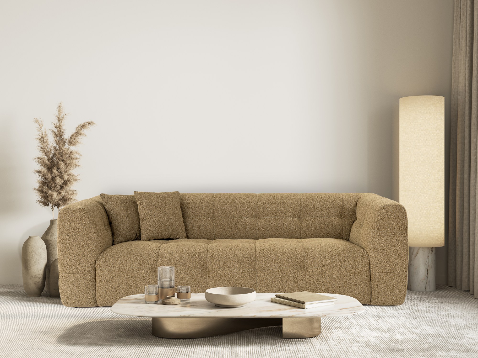 Cady Sofa 3-Sitzer Khaki