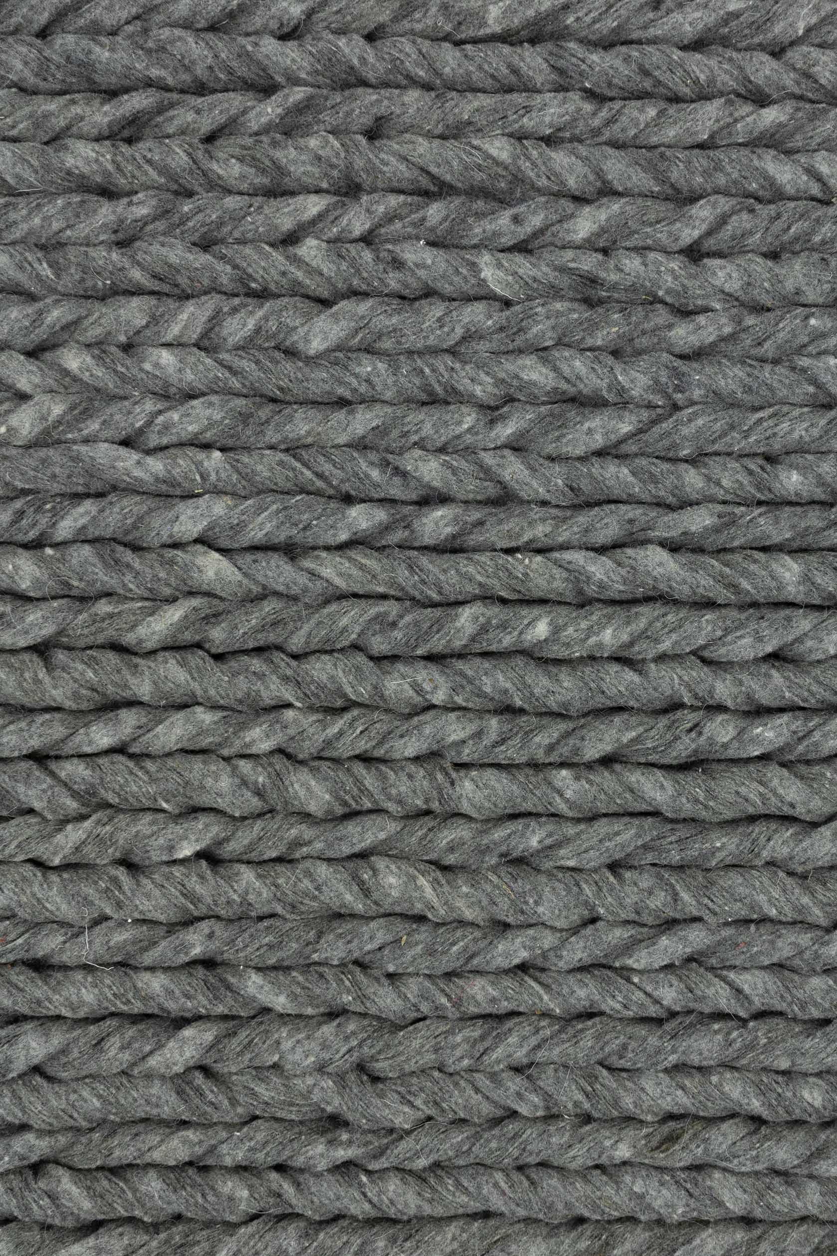 Cable Carpet Wool Felt Grey