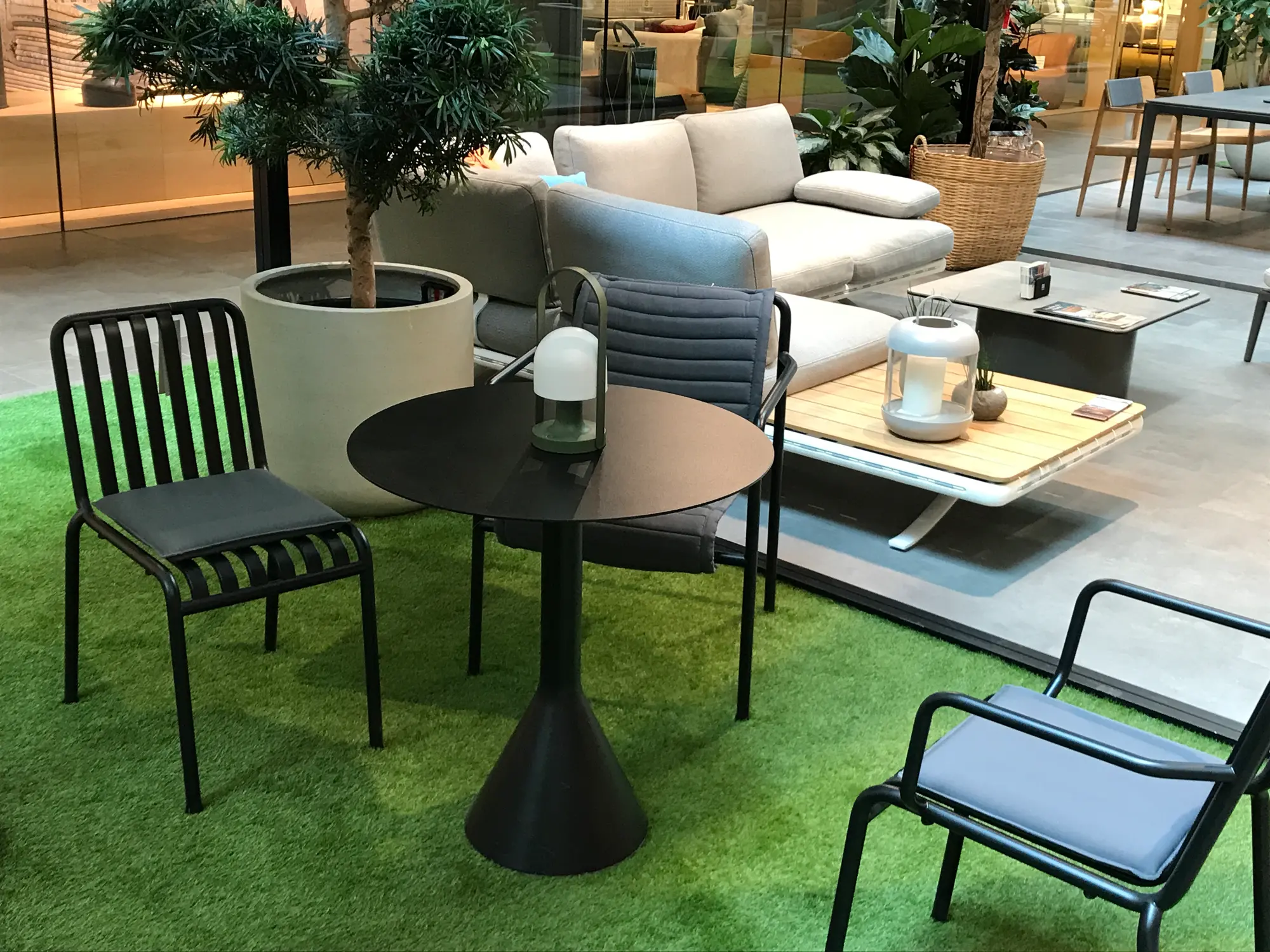 Palissade Gartenstuhl Metall Schwarz