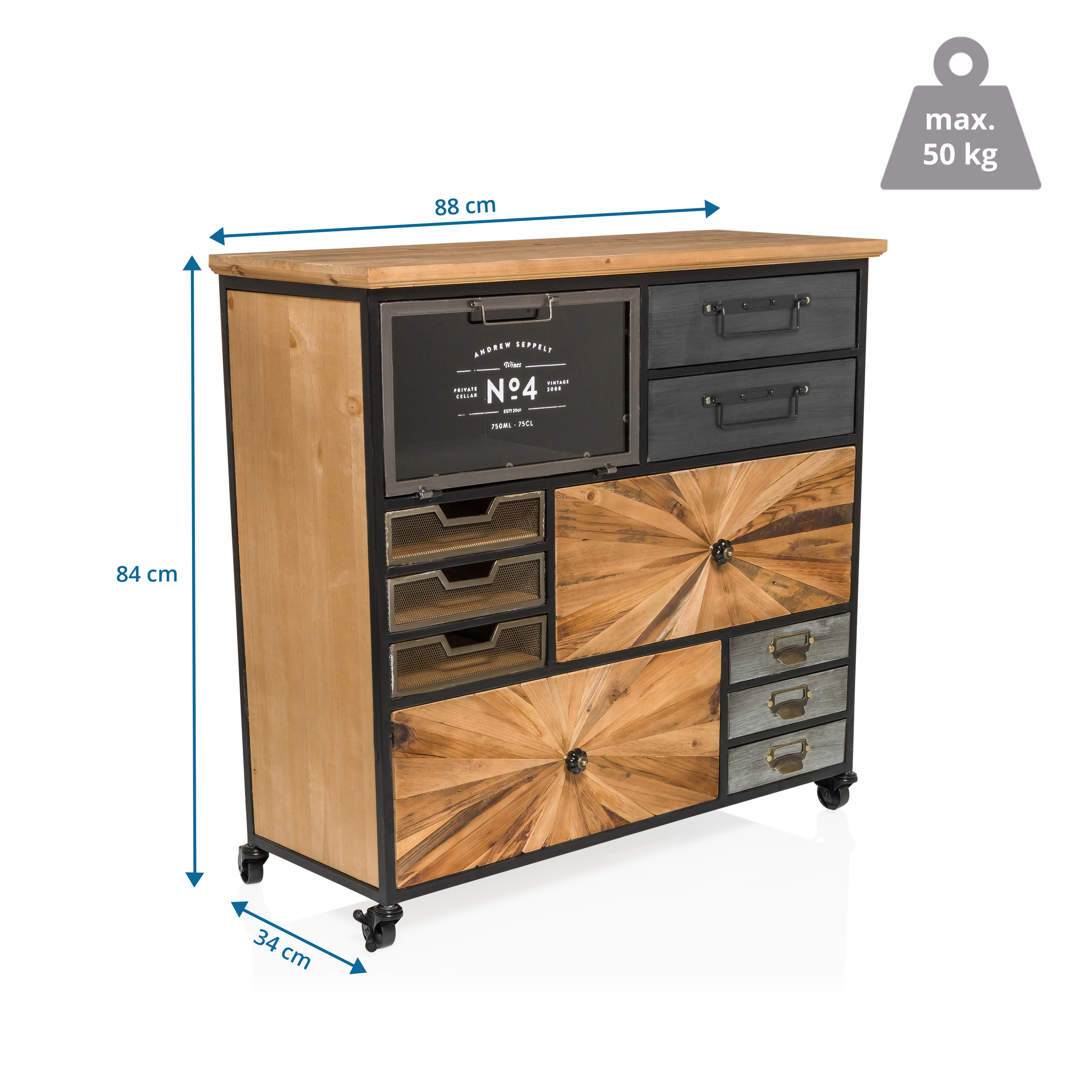 CONTINENTO XL Kommode Tannenholz