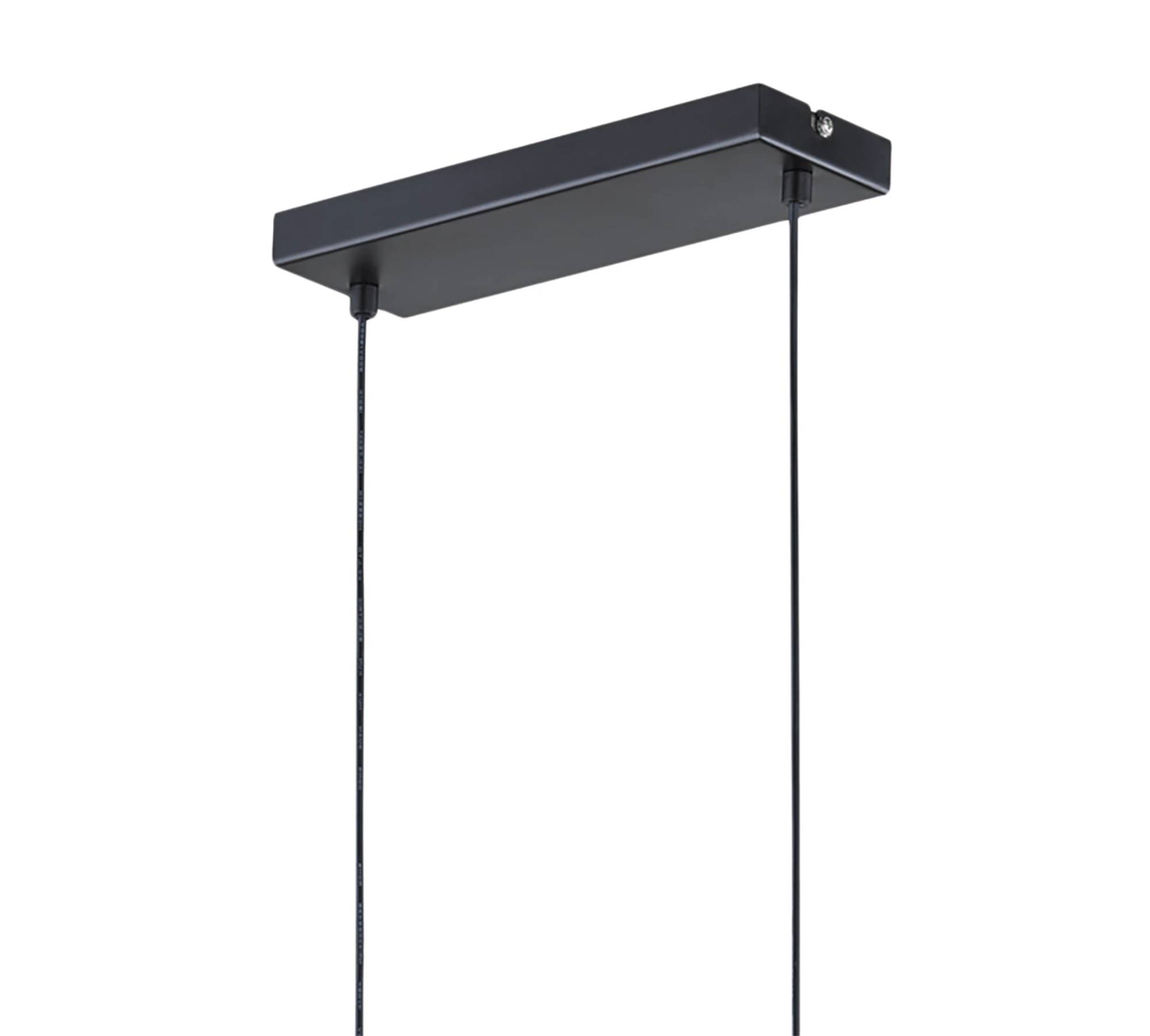 4-flame pendant lamp Cotton fabric Iron Black