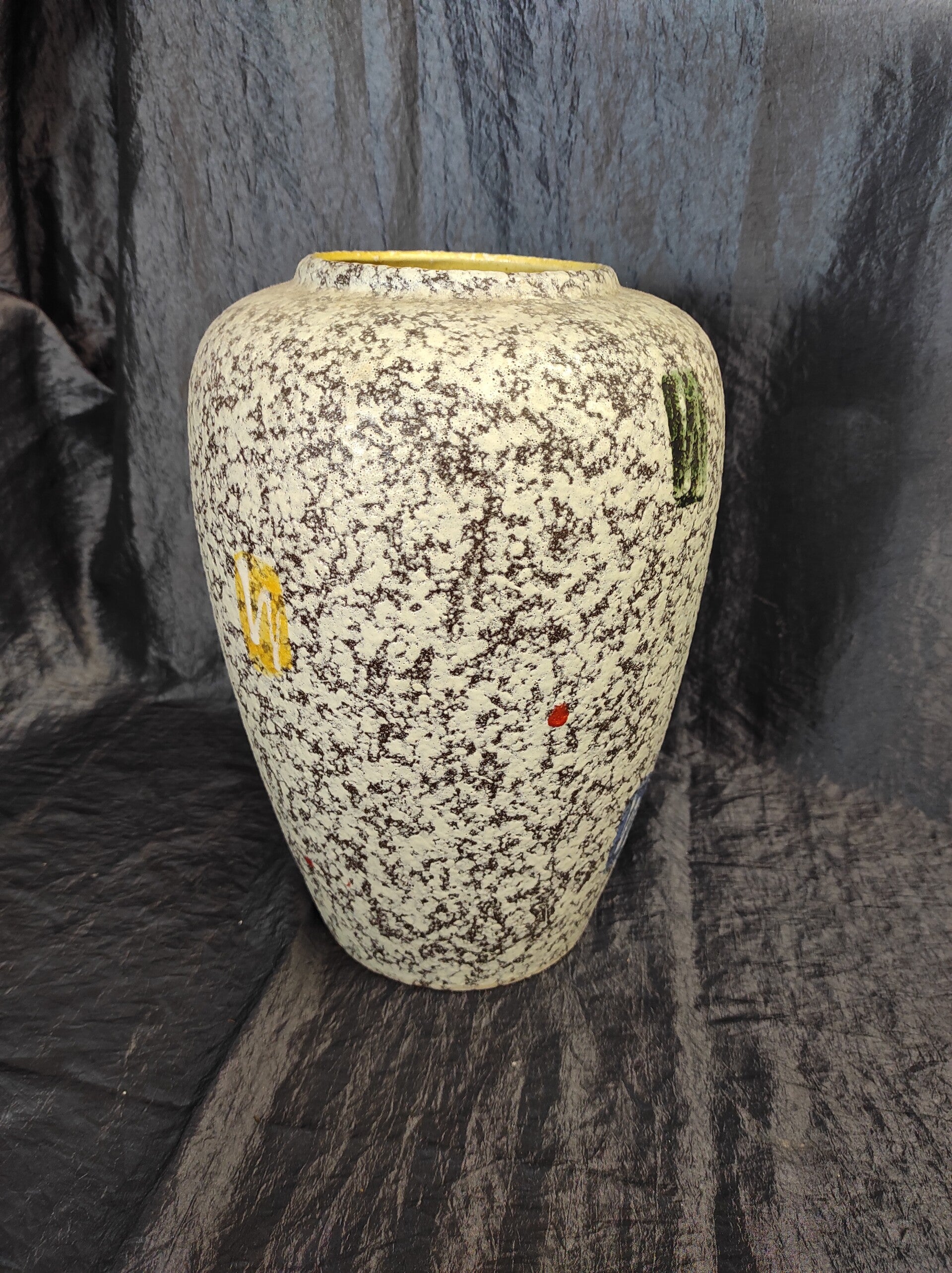 Vintage Vase Keramik Mehrfarbig 