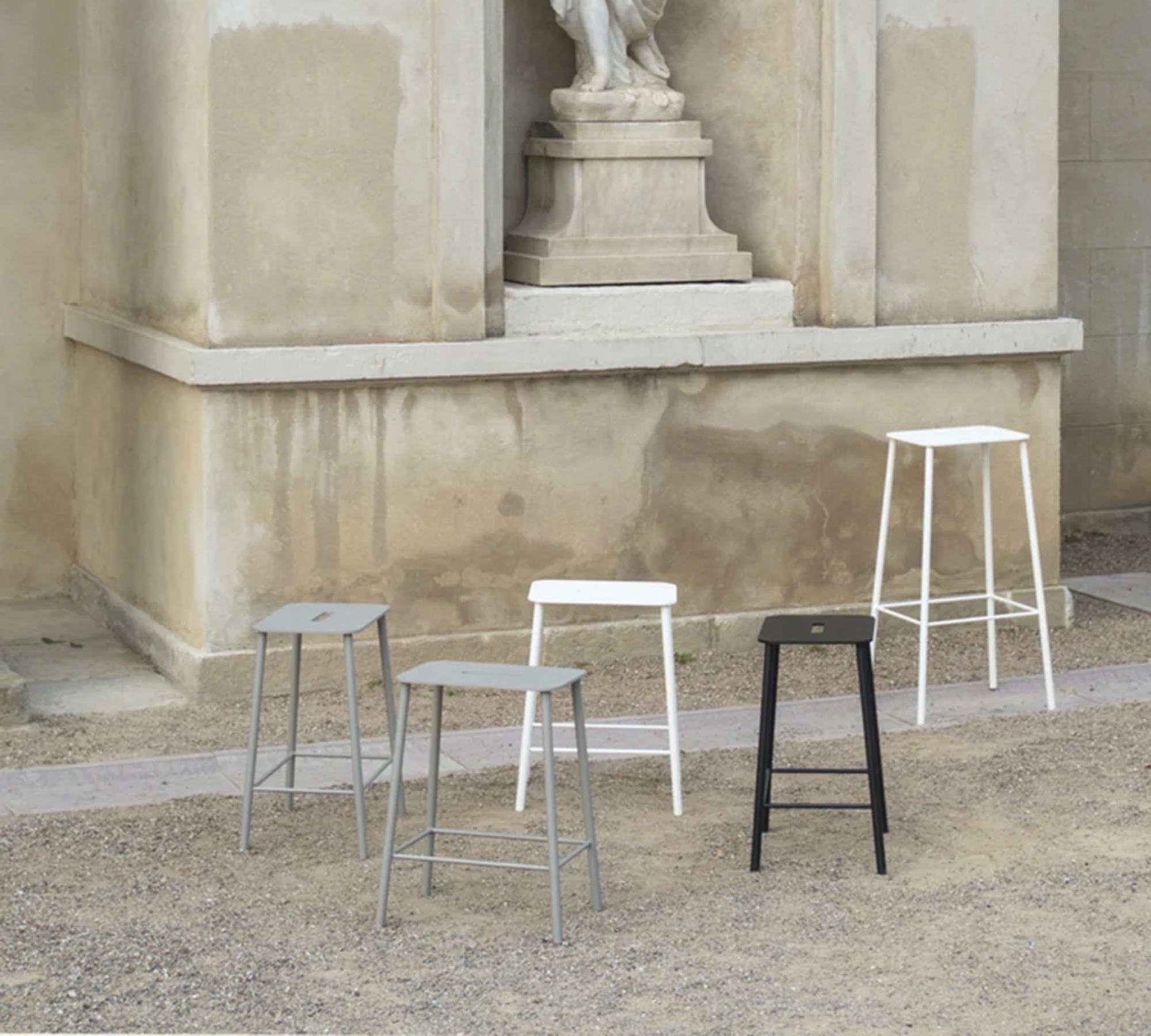 Adam Mono Garden Stool White
