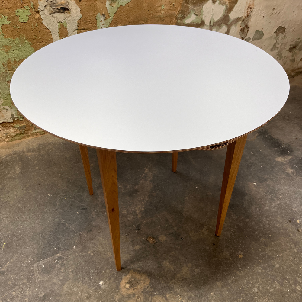 Beluga Esstisch Holz Grau Ø 90cm
